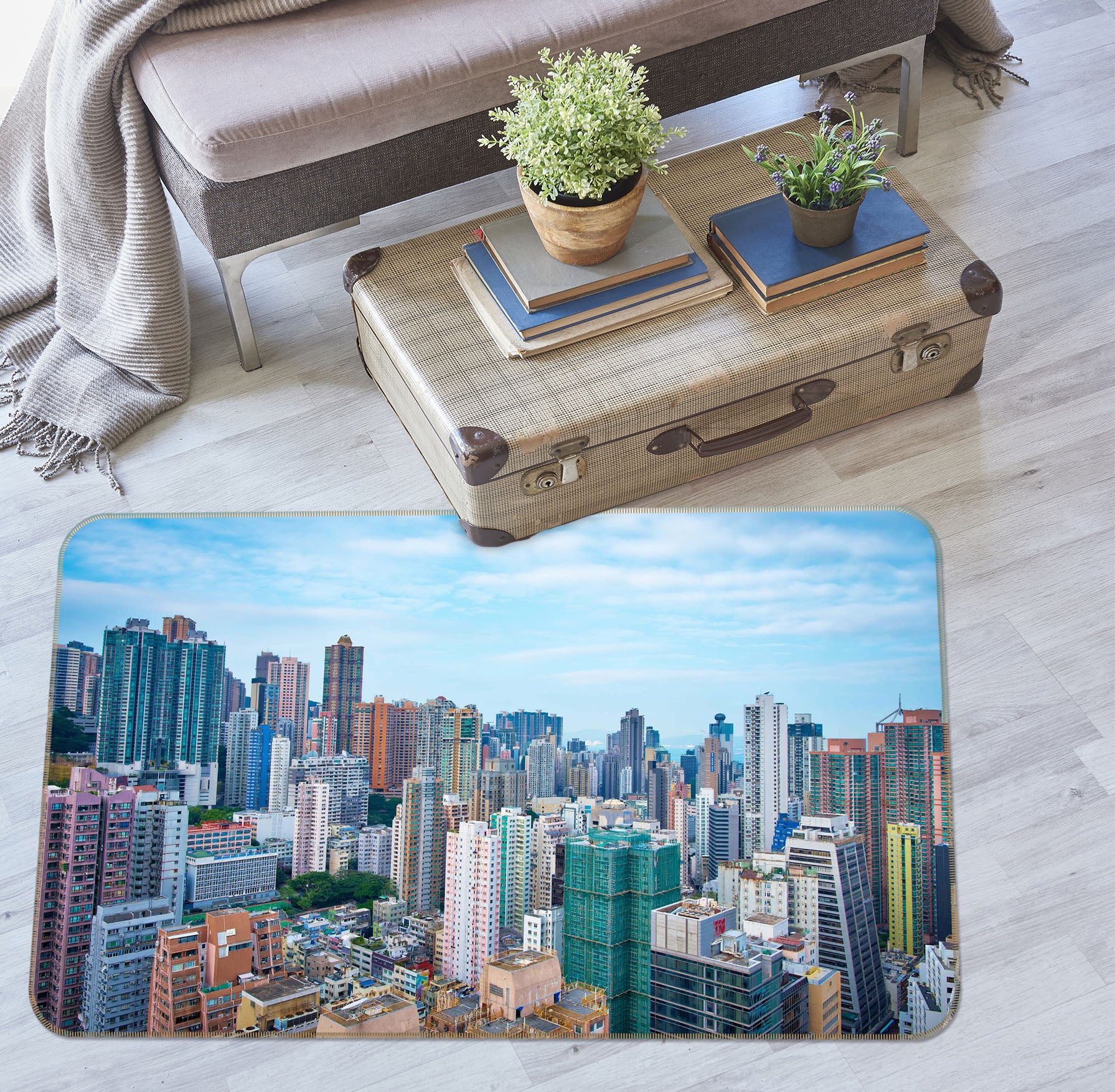 3D Tall Building 1105 Marco Carmassi Rug Non Slip Rug Mat