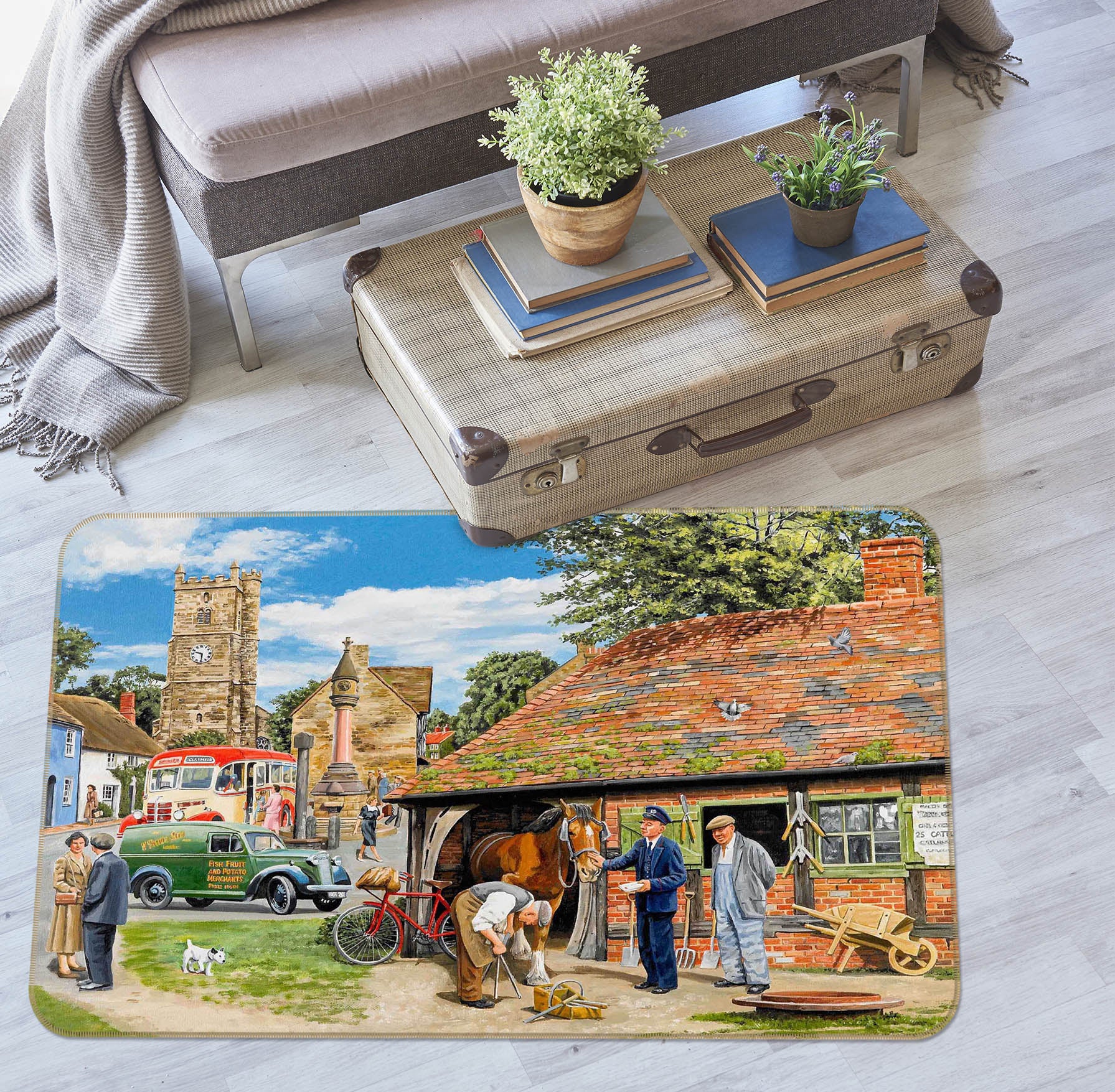 3D Letters For The Blacksmith 1084 Trevor Mitchell Rug Non Slip Rug Mat