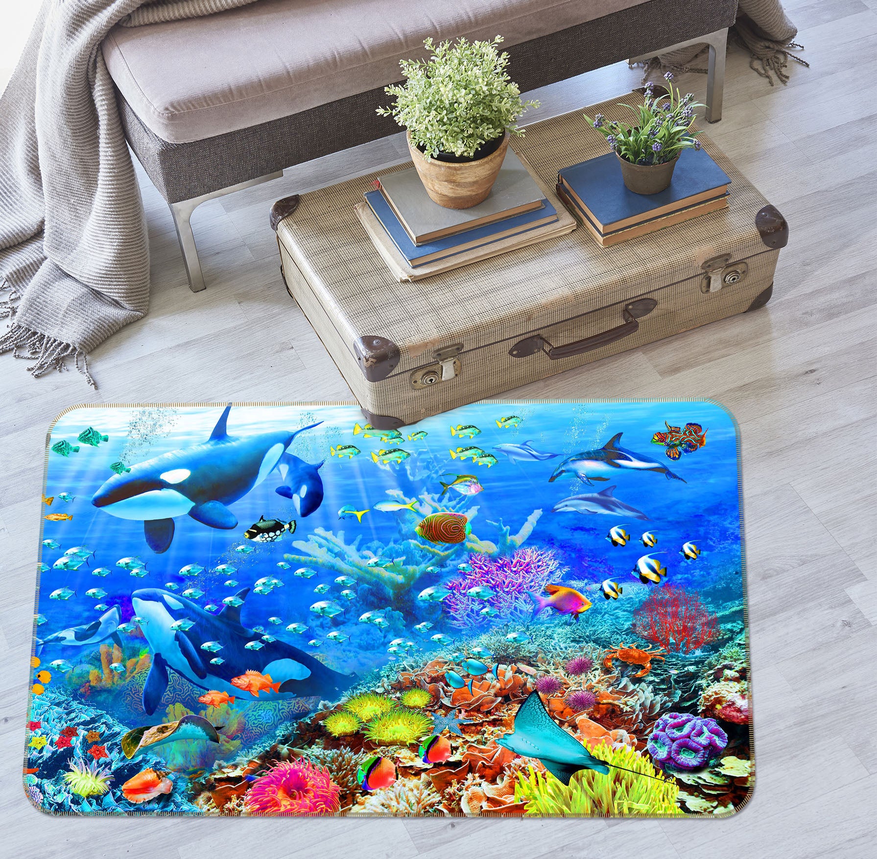 3D The Underwater World 1061 Adrian Chesterman Rug Non Slip Rug Mat