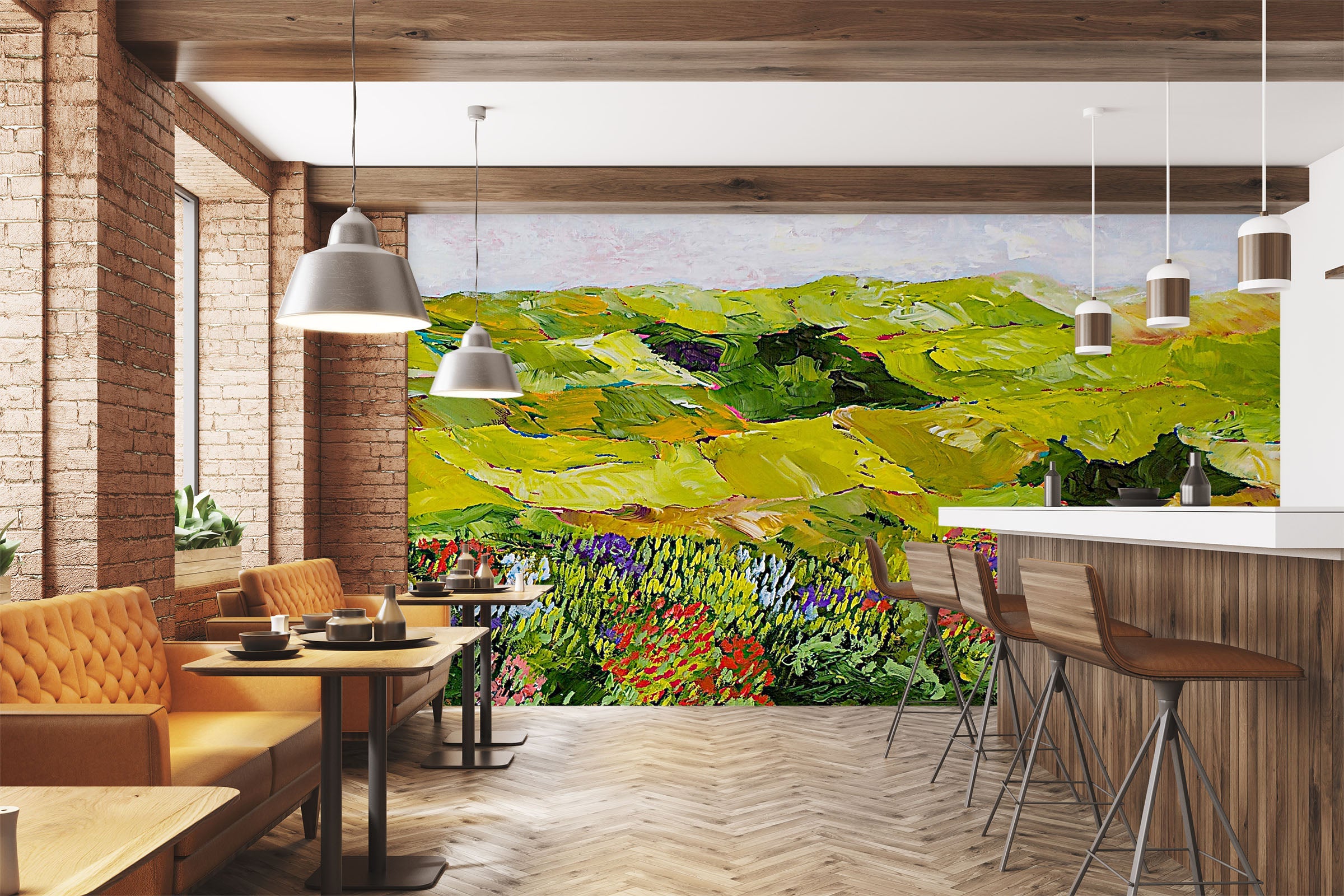 3D Green Hills 173 Allan P. Friedlander Wall Mural Wall Murals