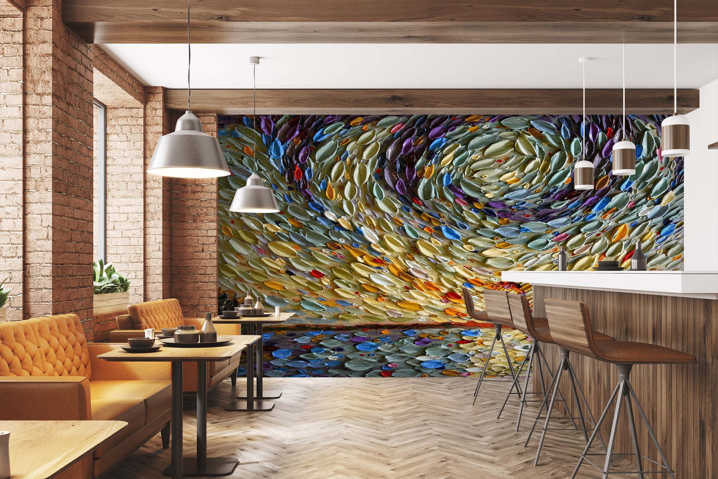 3D Colorful Shells 1411 Dena Tollefson Wall Mural Wall Murals