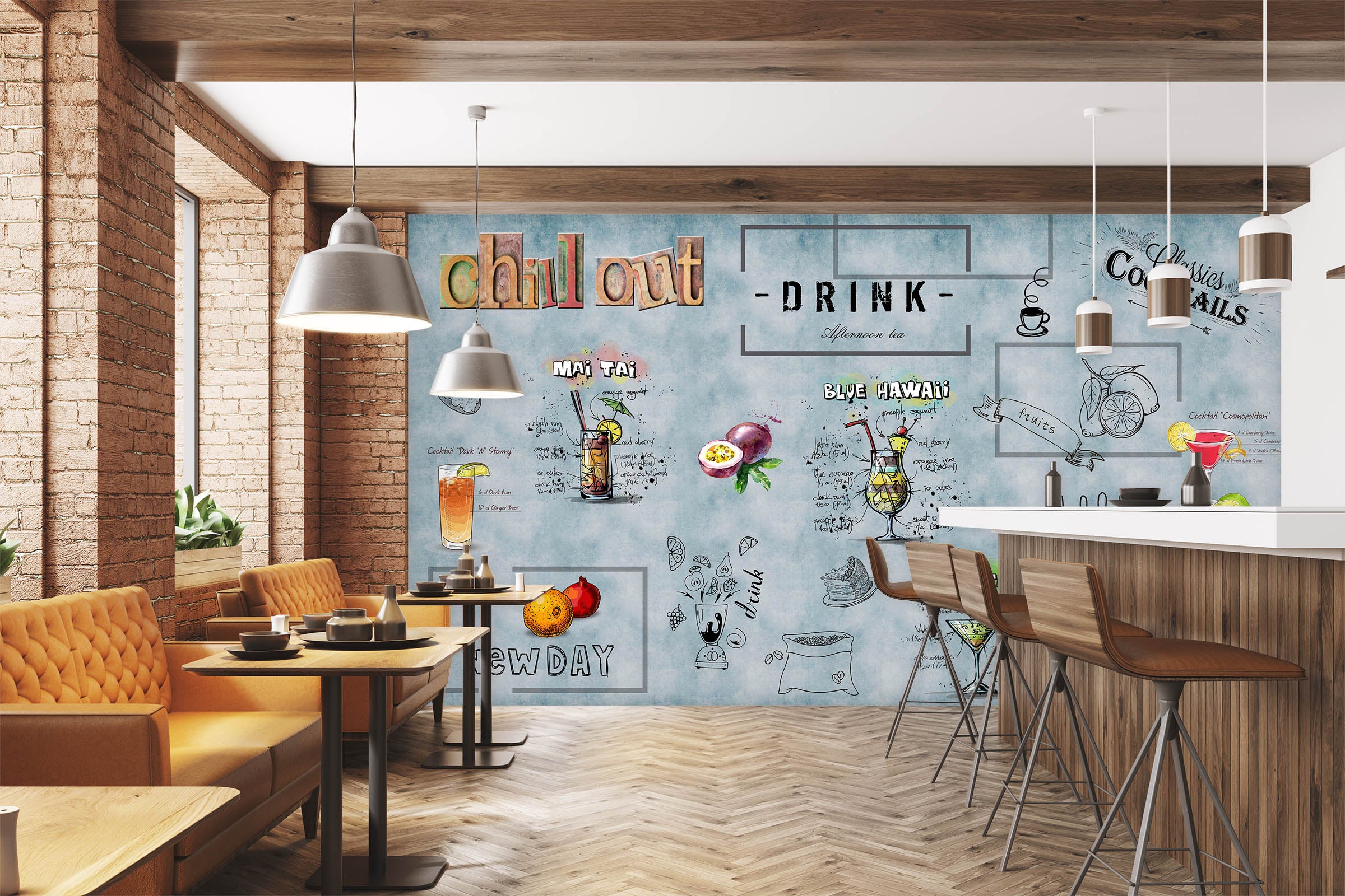 3D Color Juice 3024 Wall Murals