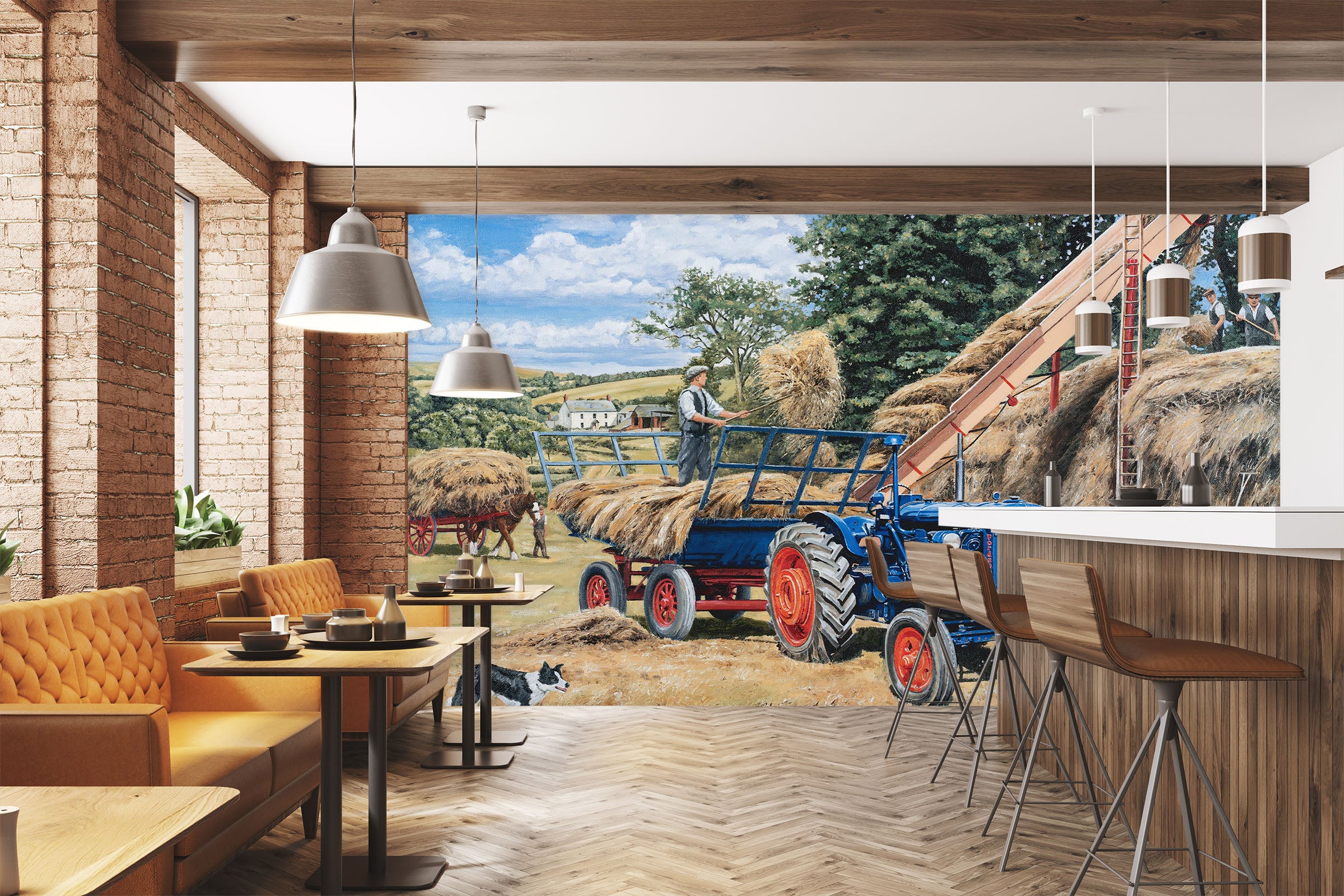 3D Building A Hayrick 1010 Trevor Mitchell Wall Mural Wall Murals