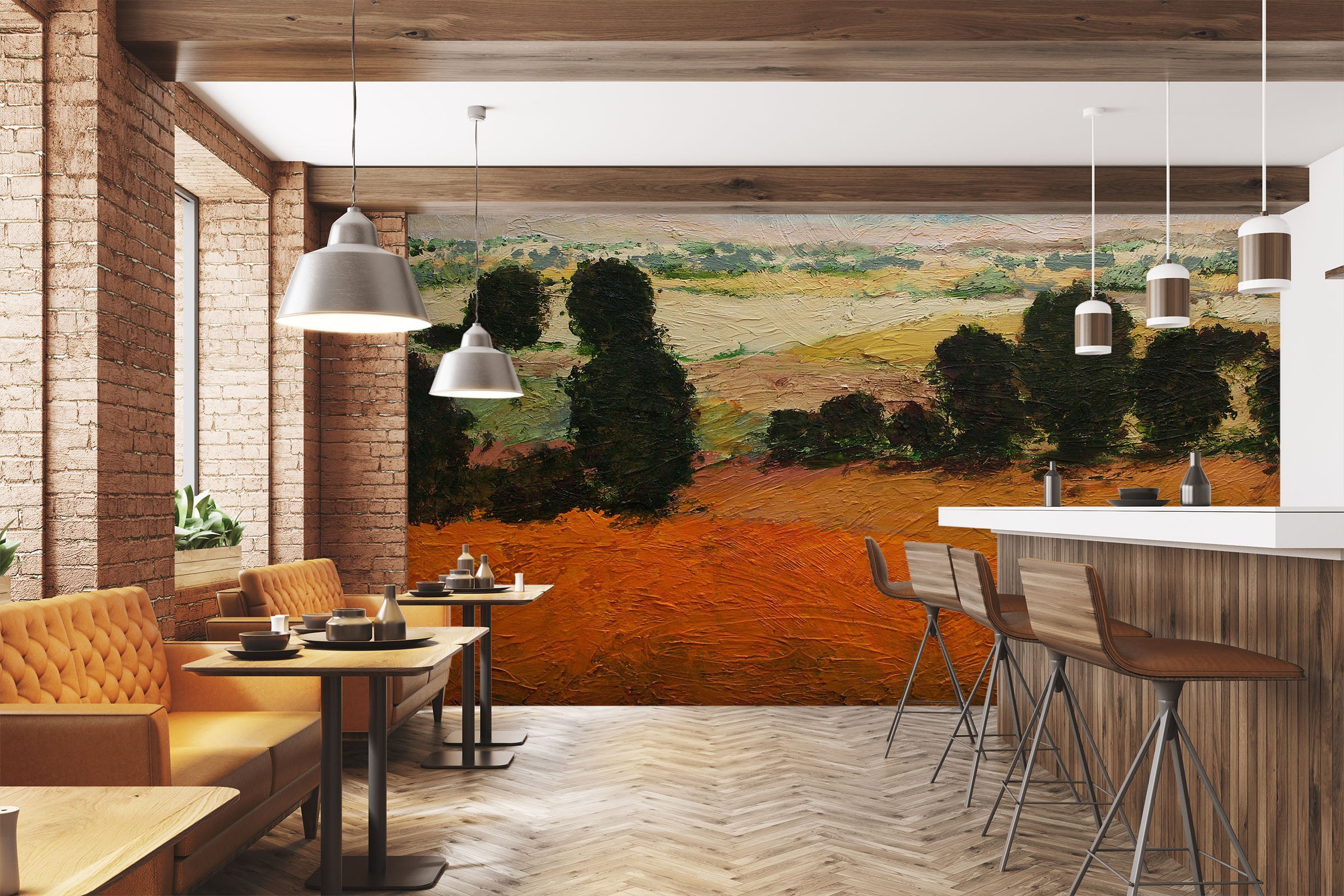 3D Autumn Field 206 Allan P. Friedlander Wall Mural Wall Murals