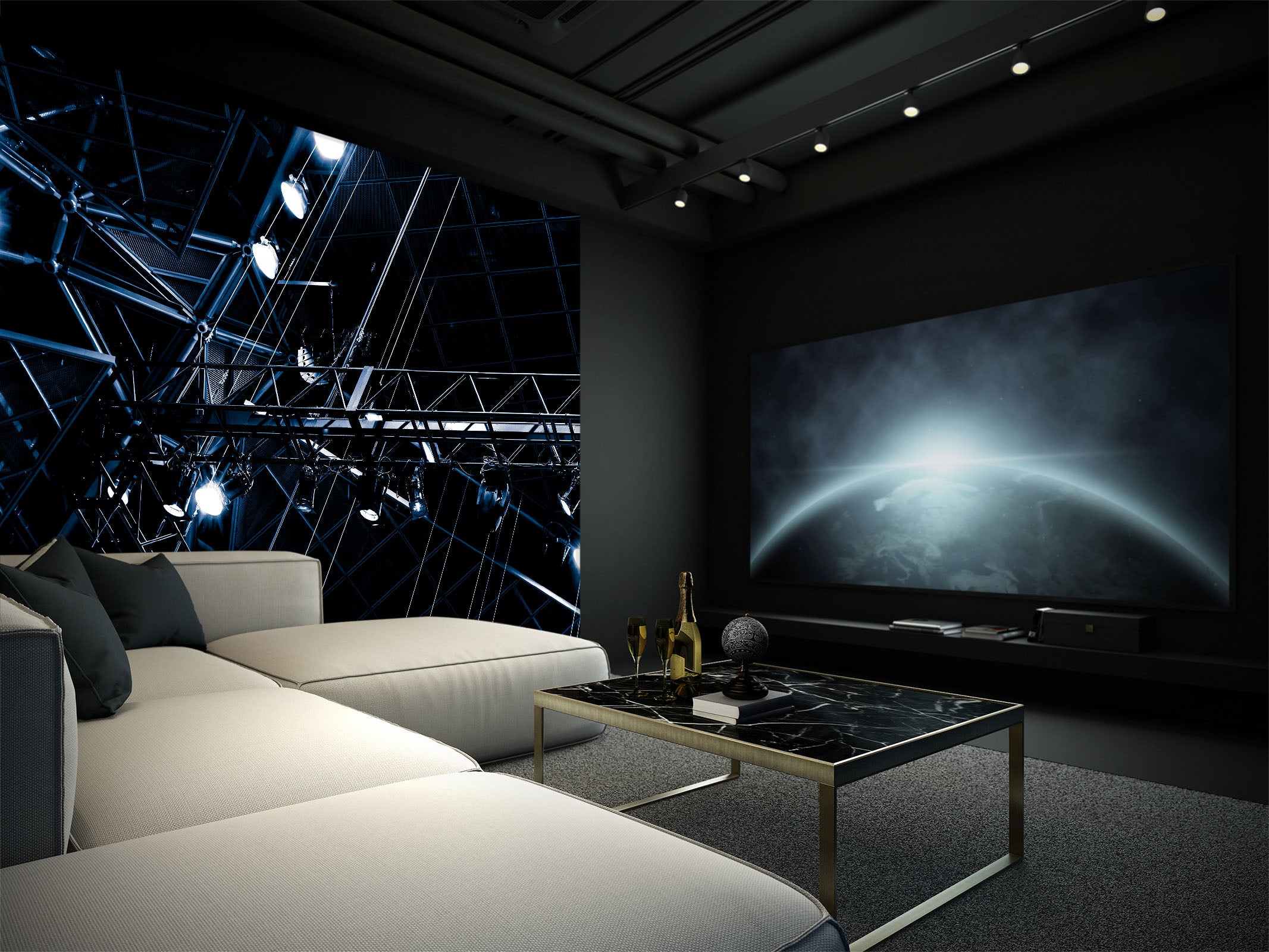 3D Dark City 103 Noirblanc777 Wall Mural Wall Murals
