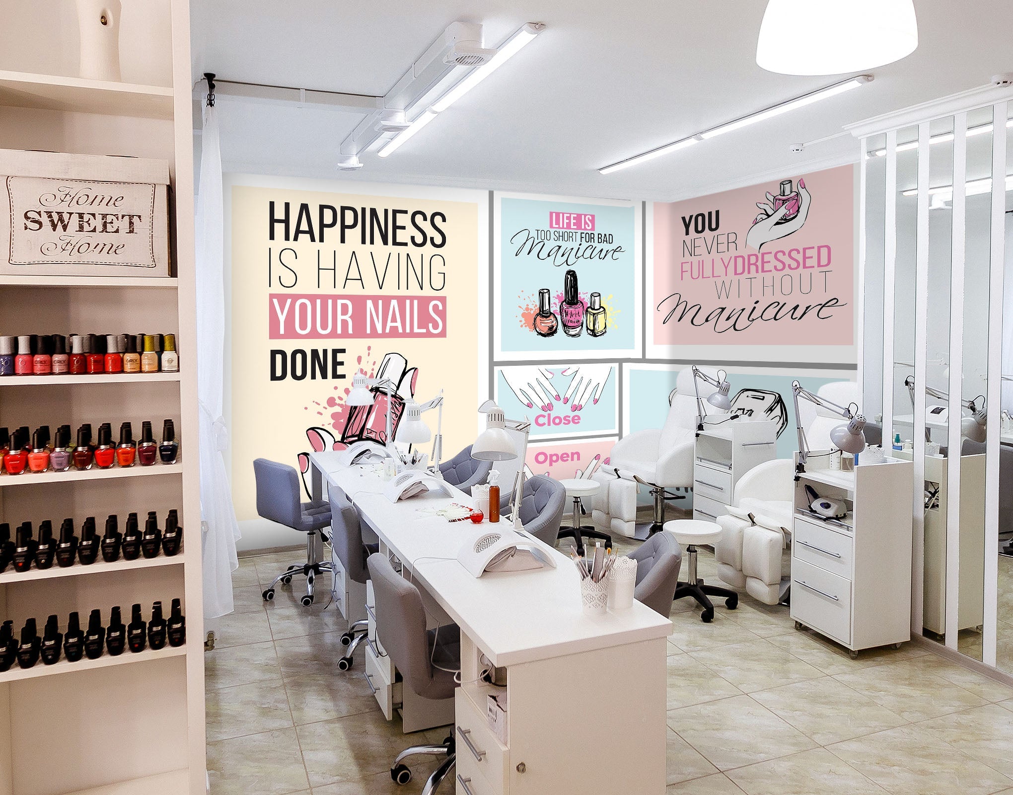 3D Pink Nail Polish 087 Wall Murals Wallpaper AJ Wallpaper 2 