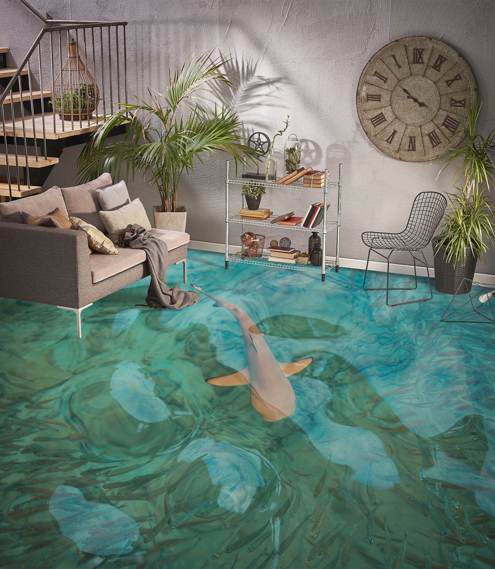 3D Cute Fish 871 Floor Mural  Wallpaper Murals Rug & Mat Print Epoxy waterproof bath floor
