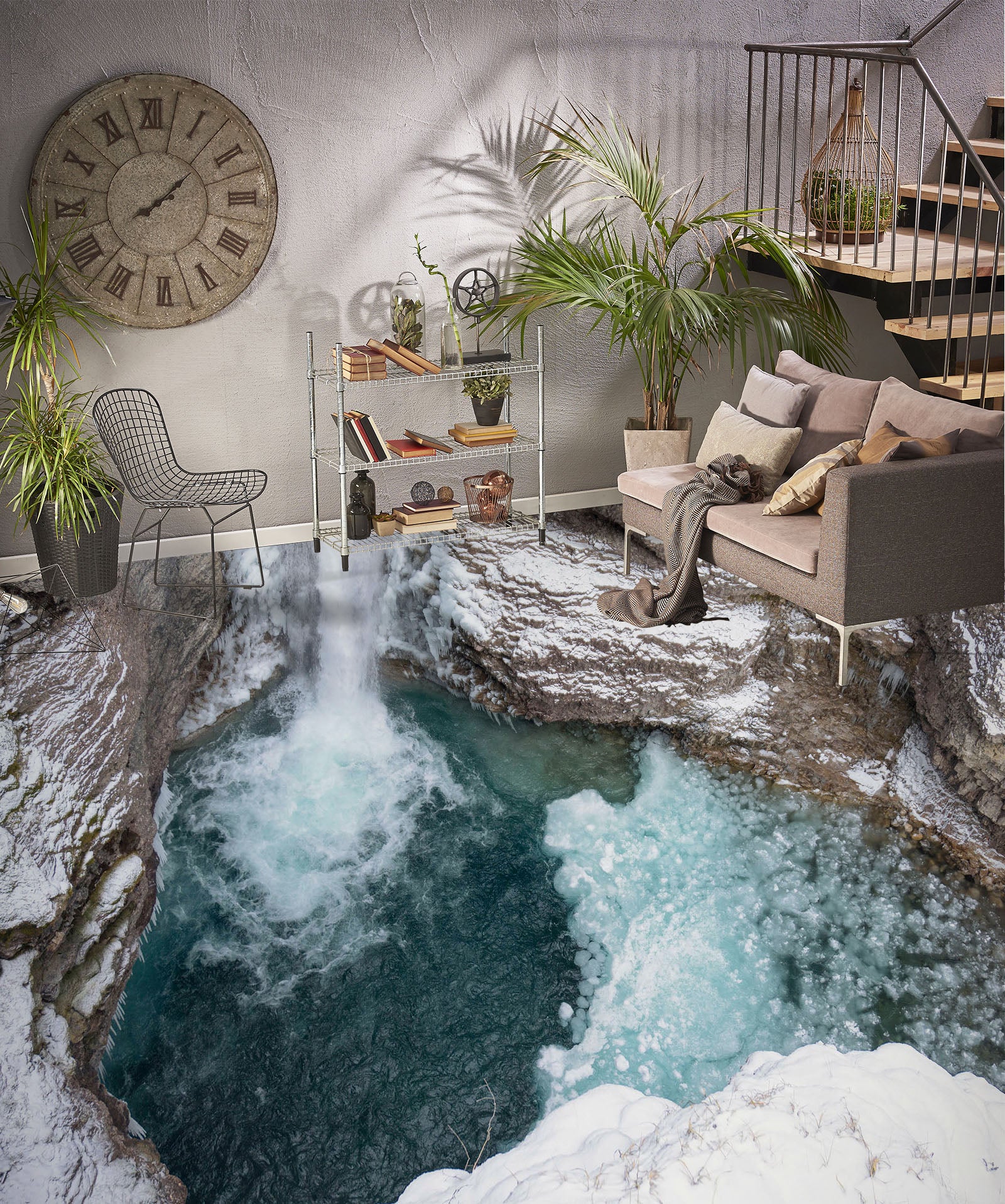 3D Flow Into The Lake 234 Floor Mural  Wallpaper Murals Rug & Mat Print Epoxy waterproof bath floor