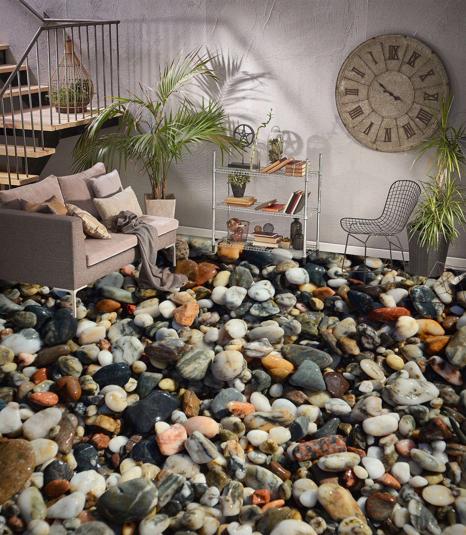 3D Rich Little Stones 1514 Floor Mural  Wallpaper Murals Self-Adhesive Removable Print Epoxy