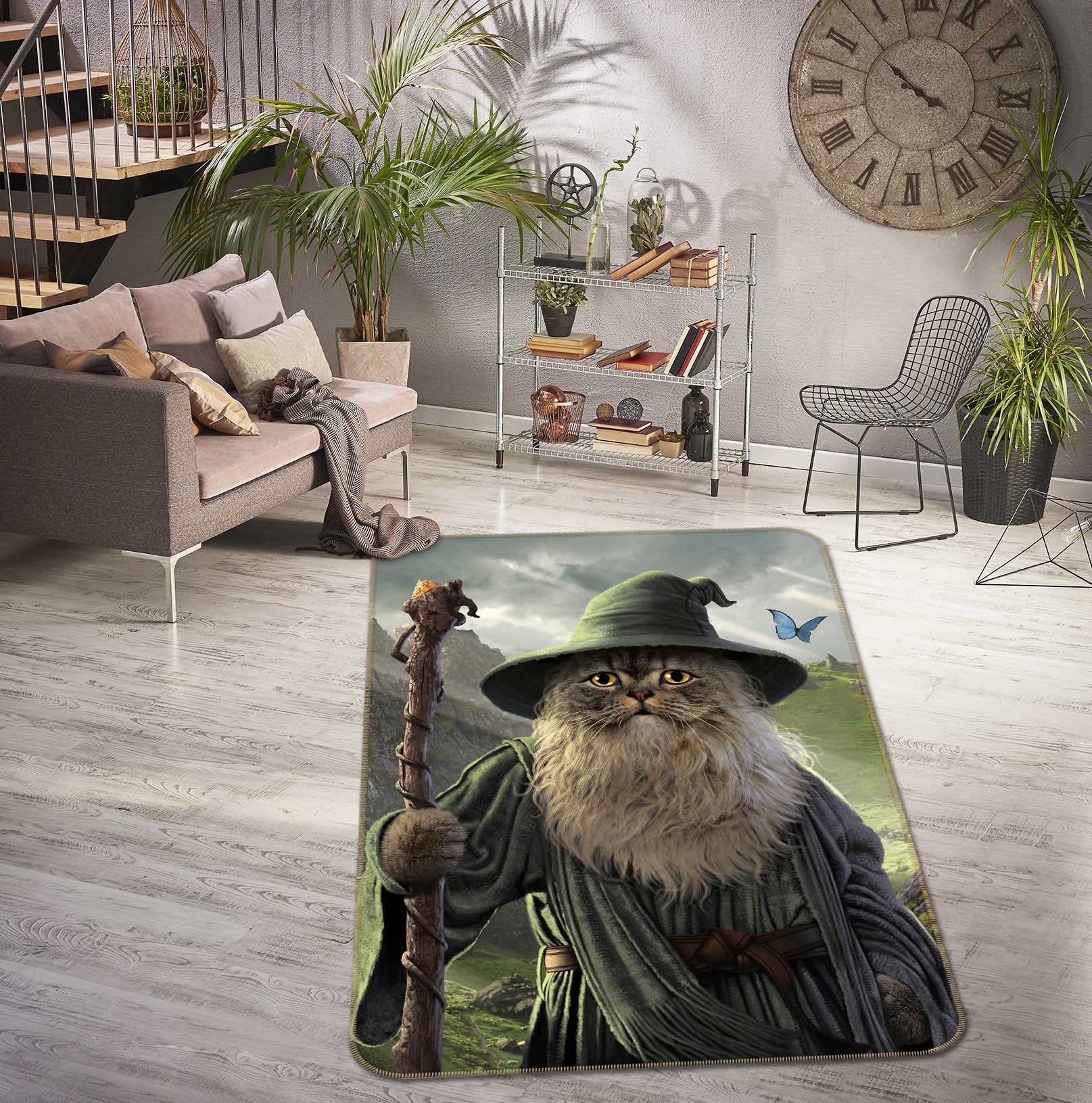 3D Catdalf Def 1018 Vincent Hie Rug Non Slip Rug Mat