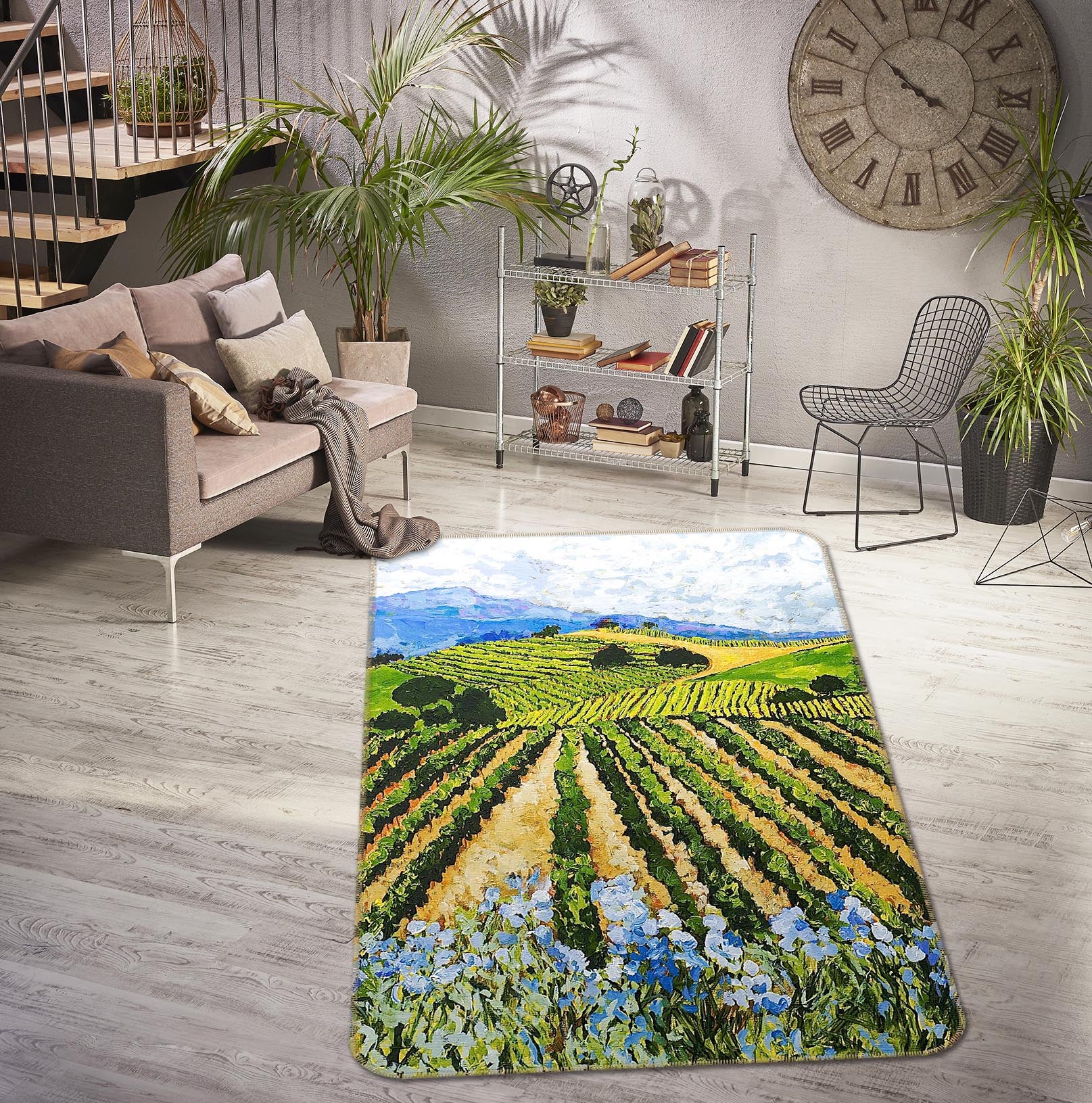 3D Early Crop 1028 Allan P. Friedlander Rug Non Slip Rug Mat