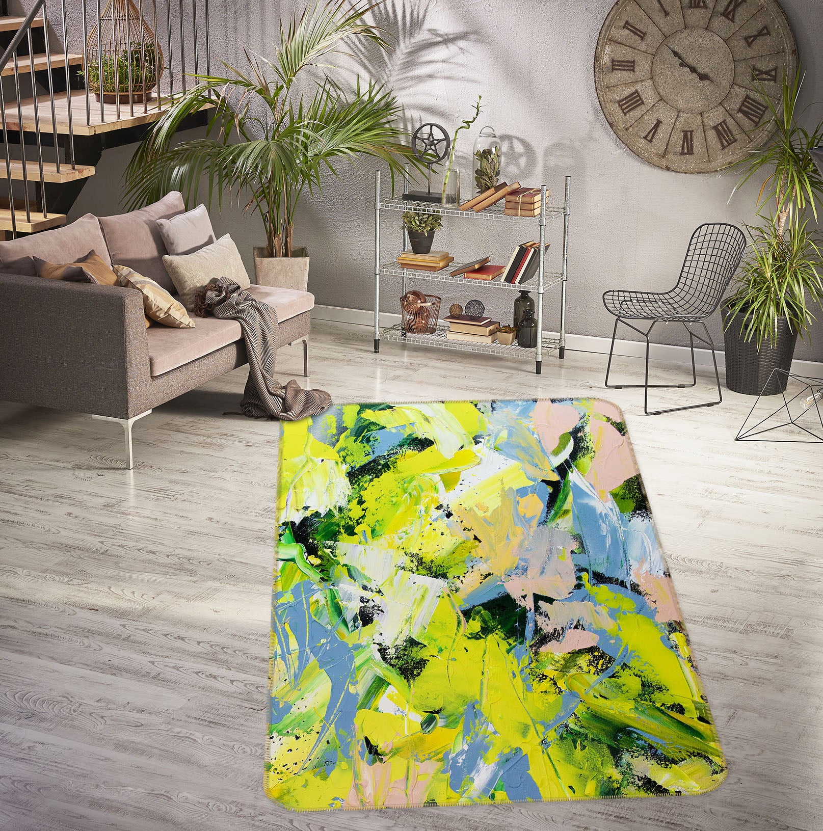 3D Spring Colors 3023 Allan P. Friedlander Rug Non Slip Rug Mat