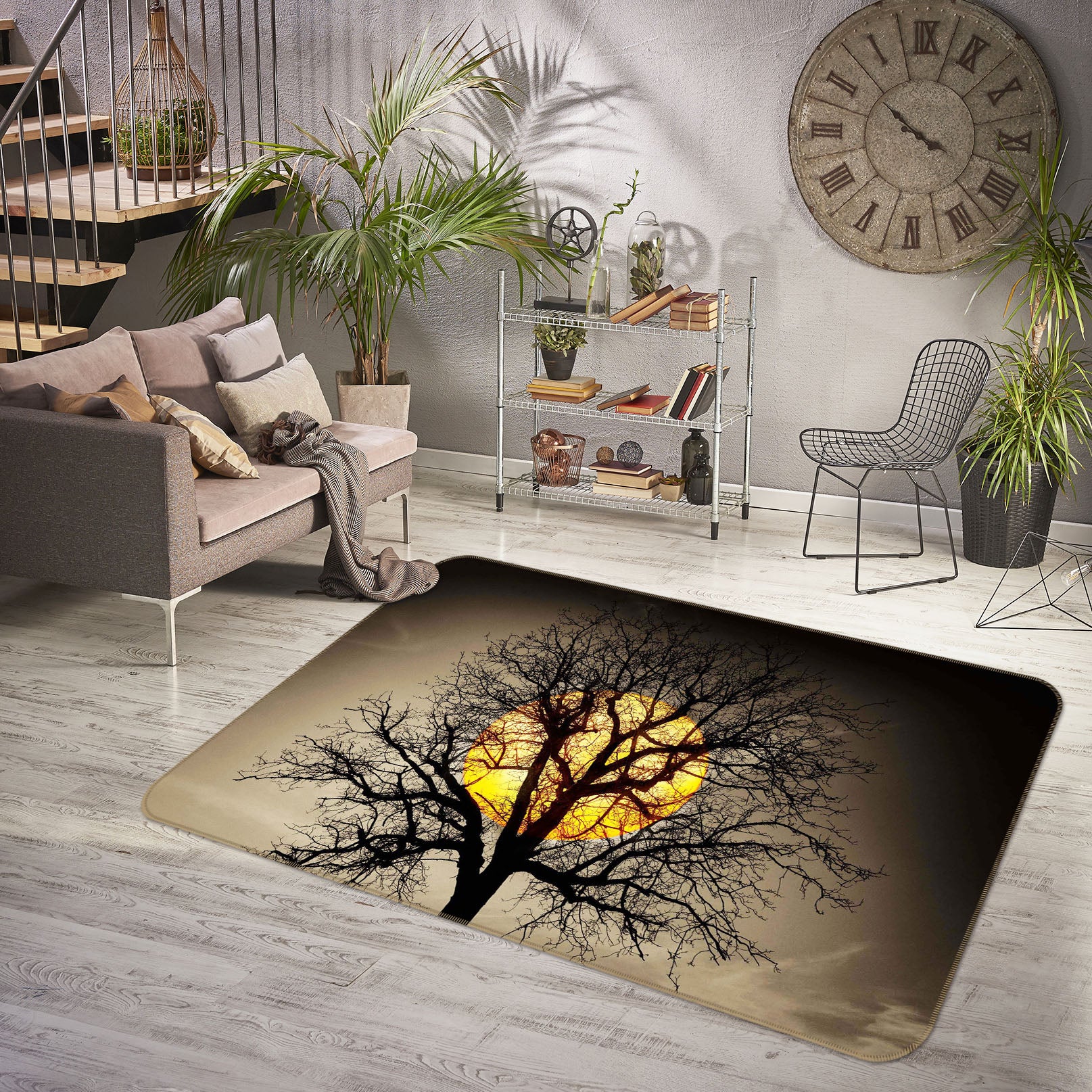 3D Dead Tree 1154 Marco Carmassi Rug Non Slip Rug Mat
