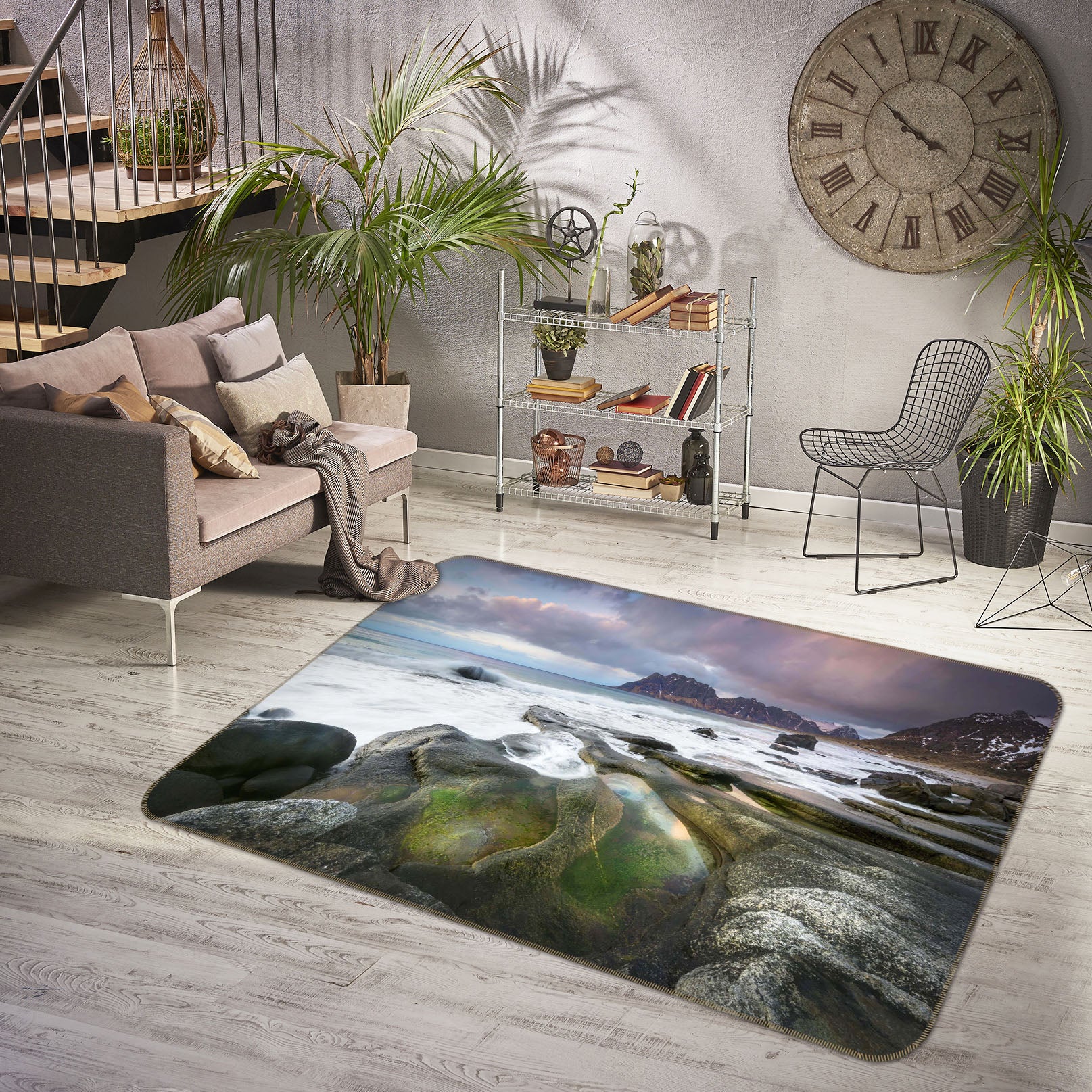 3D Sea Of Stones 1131 Marco Carmassi Rug Non Slip Rug Mat