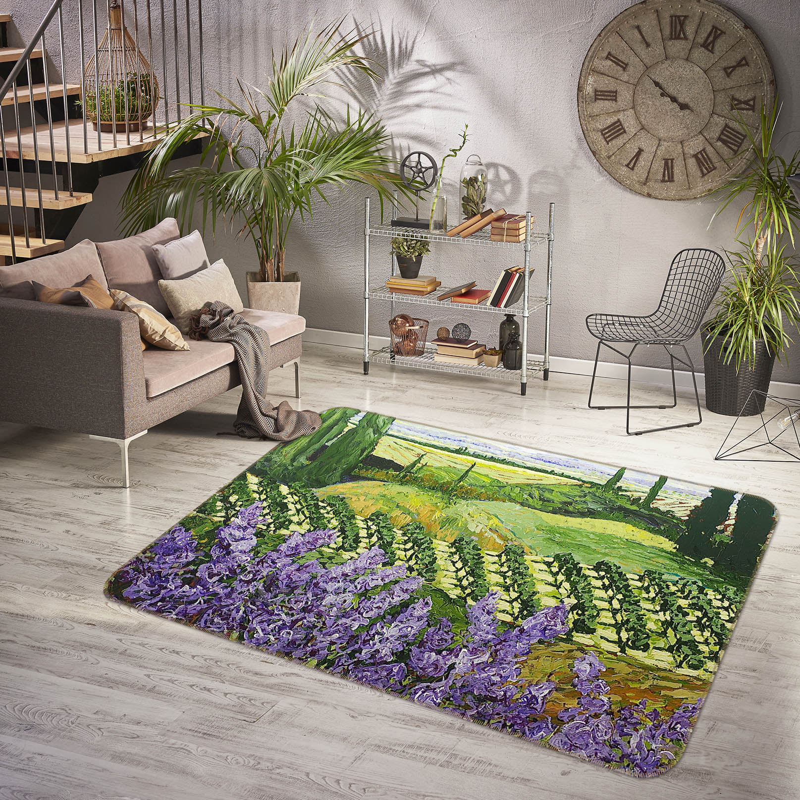 3D Chinaberry Hill 1017 Allan P. Friedlander Rug Non Slip Rug Mat