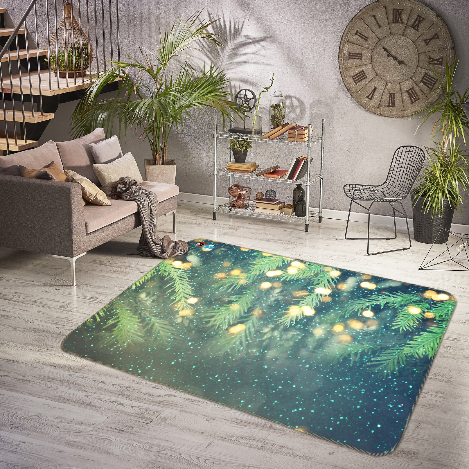 3D Branches 56222 Christmas Non Slip Rug Mat Xmas