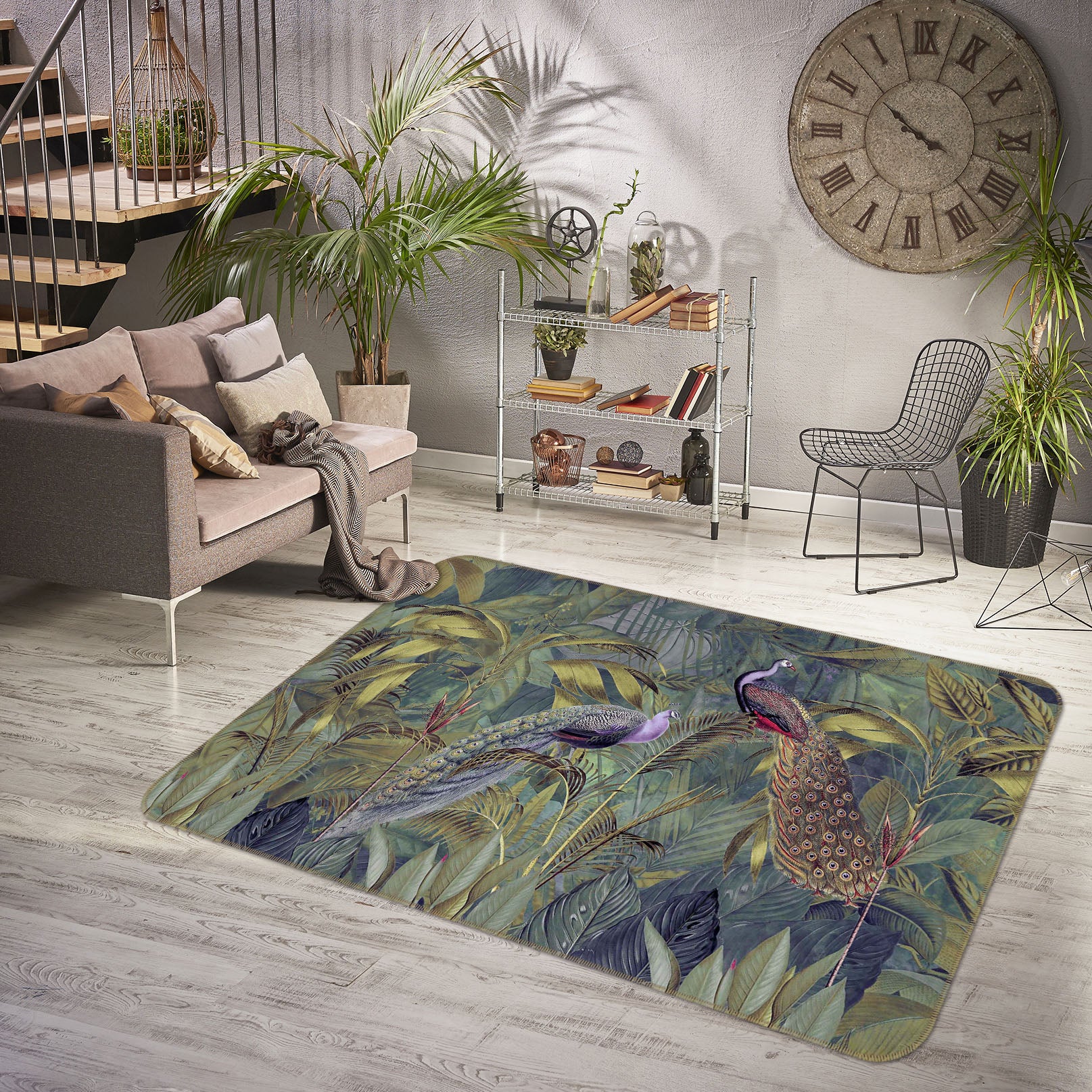 3D Peacock Home 1014 Andrea haase Rug Non Slip Rug Mat