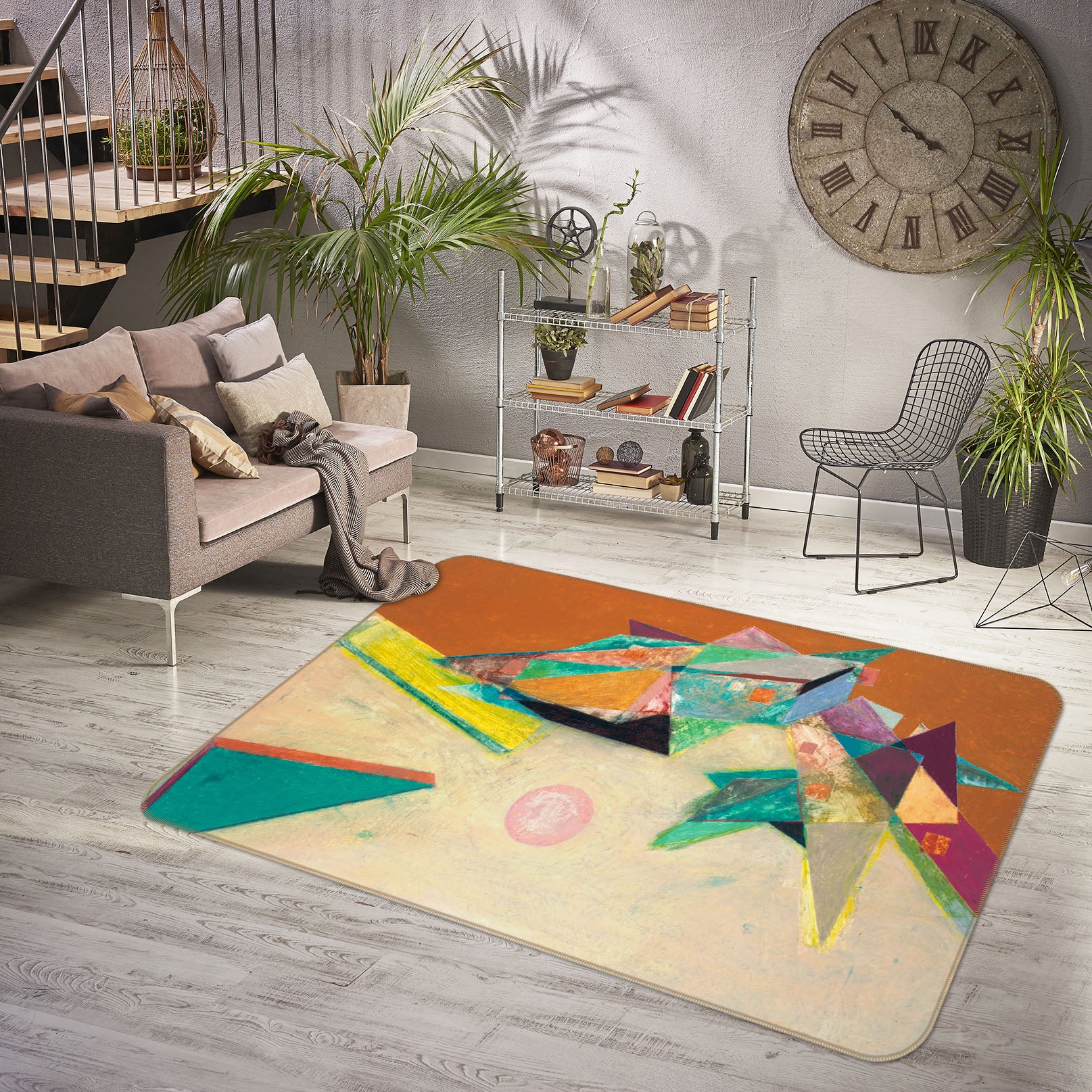 3D Color Origami 1016 Allan P. Friedlander Rug Non Slip Rug Mat