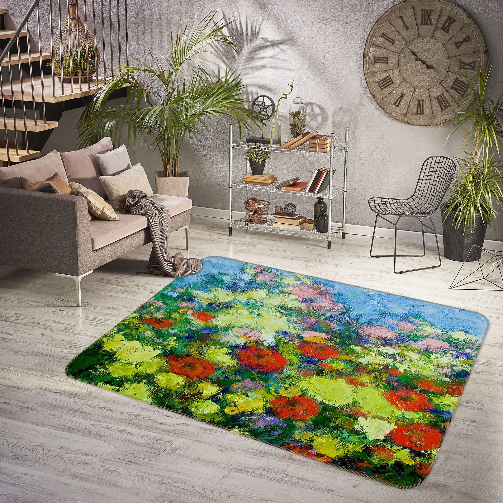 3D Garden Shower 1061 Allan P. Friedlander Rug Non Slip Rug Mat