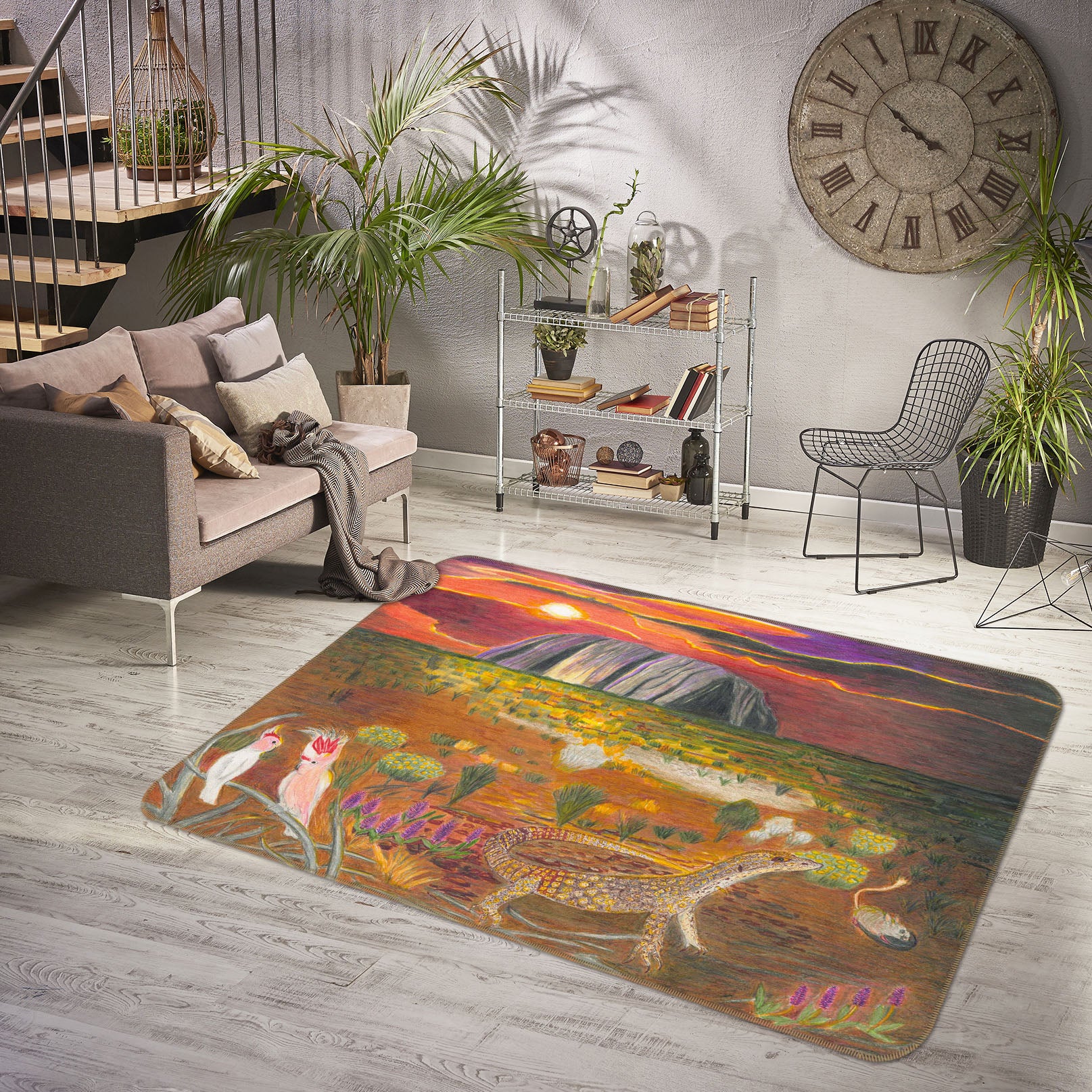3D Dusk Garden 1513 Michael Sewell Rug Non Slip Rug Mat
