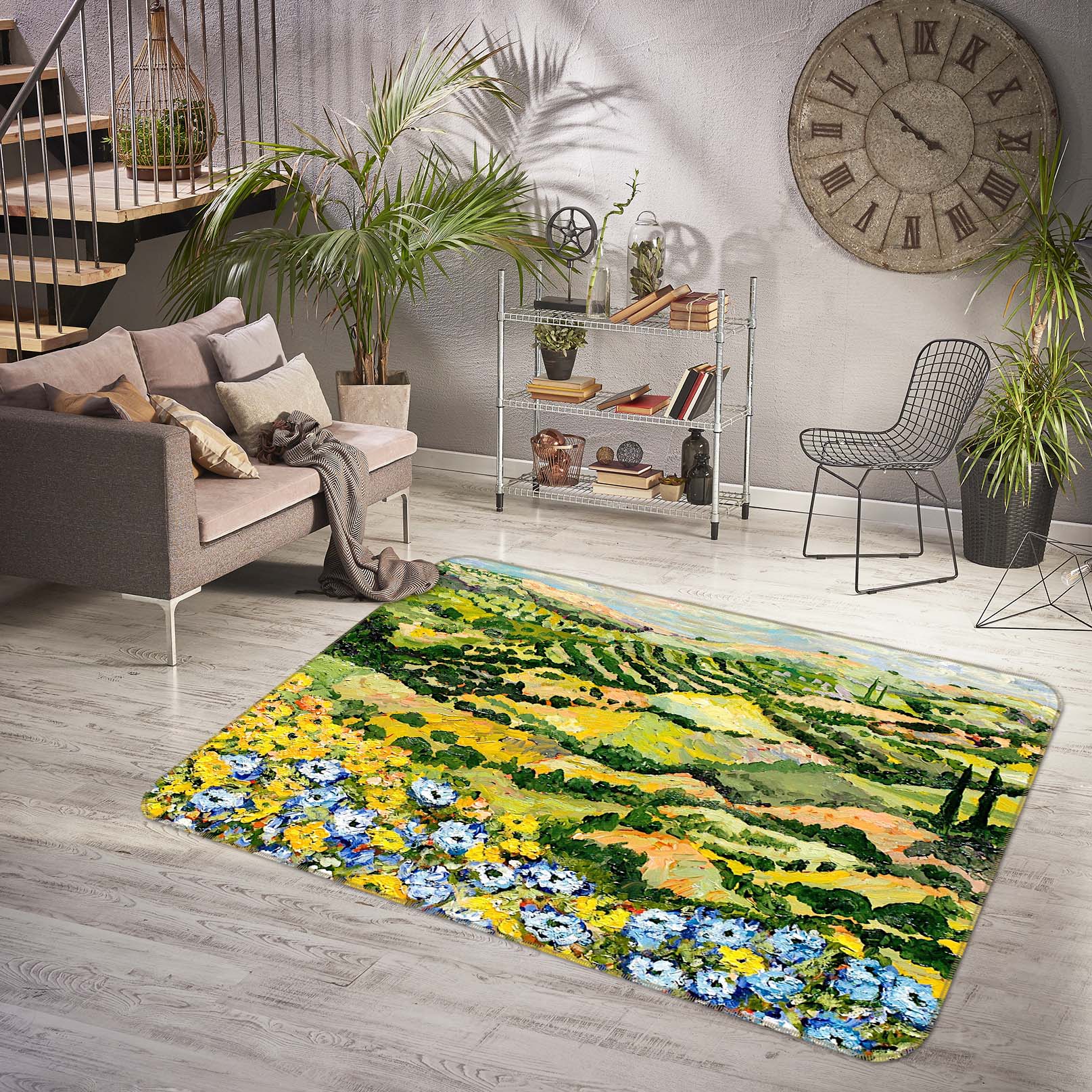 3D Golden Field 1001 Allan P. Friedlander Rug Non Slip Rug Mat
