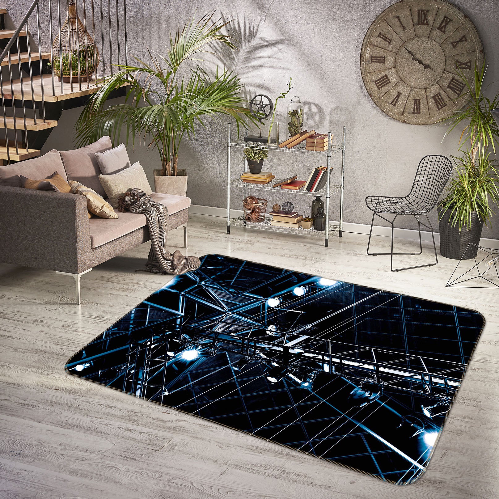 3D Bright Light 1004 Noirblanc777 Rug Non Slip Rug Mat