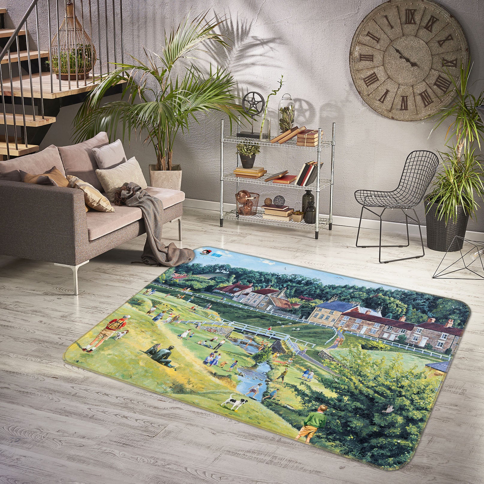 3D Lawn House 8918 Trevor Mitchell Rug Non Slip Rug Mat