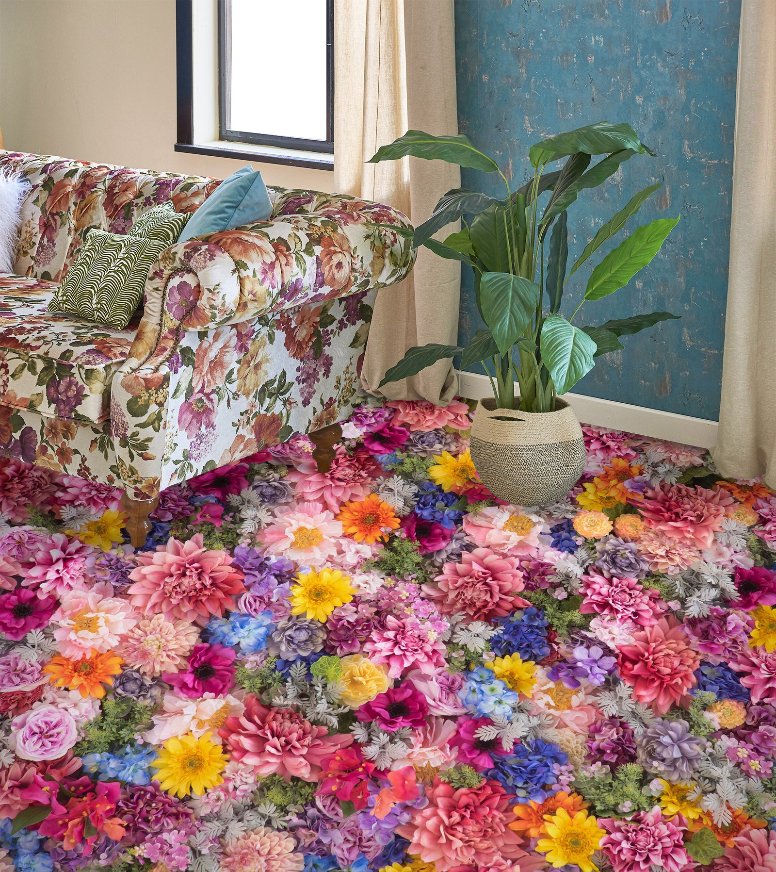 3D Bustling Flowers 084 Floor Mural  Wallpaper Murals Rug & Mat Print Epoxy waterproof bath floor