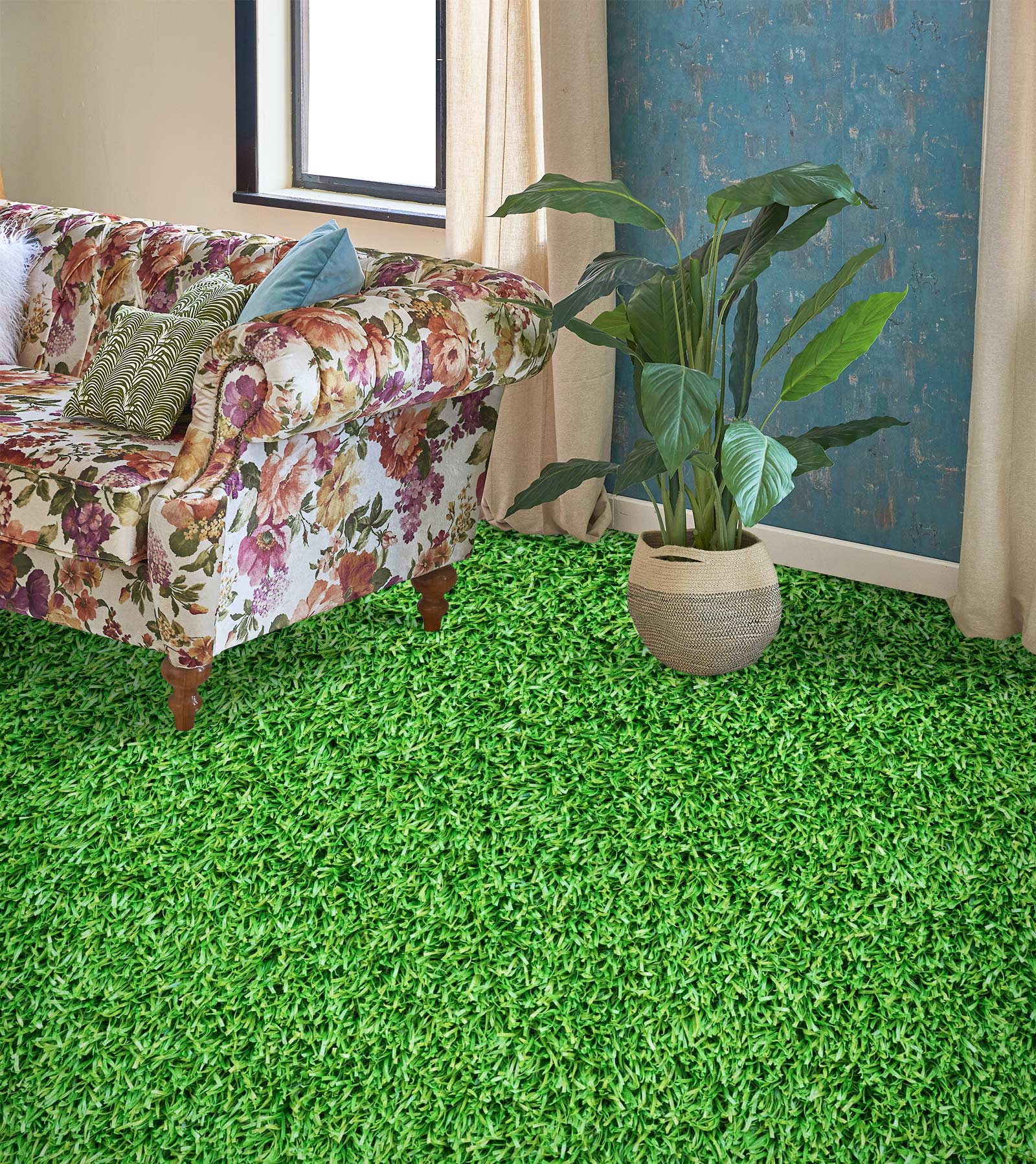 3D Fresh Green Grass 1313 Floor Mural  Wallpaper Murals Self-Adhesive Removable Print Epoxy