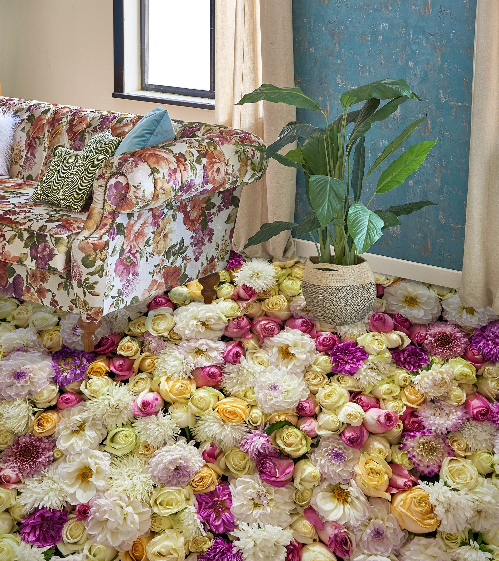 3D Lively Flowers 371 Floor Mural  Wallpaper Murals Rug & Mat Print Epoxy waterproof bath floor