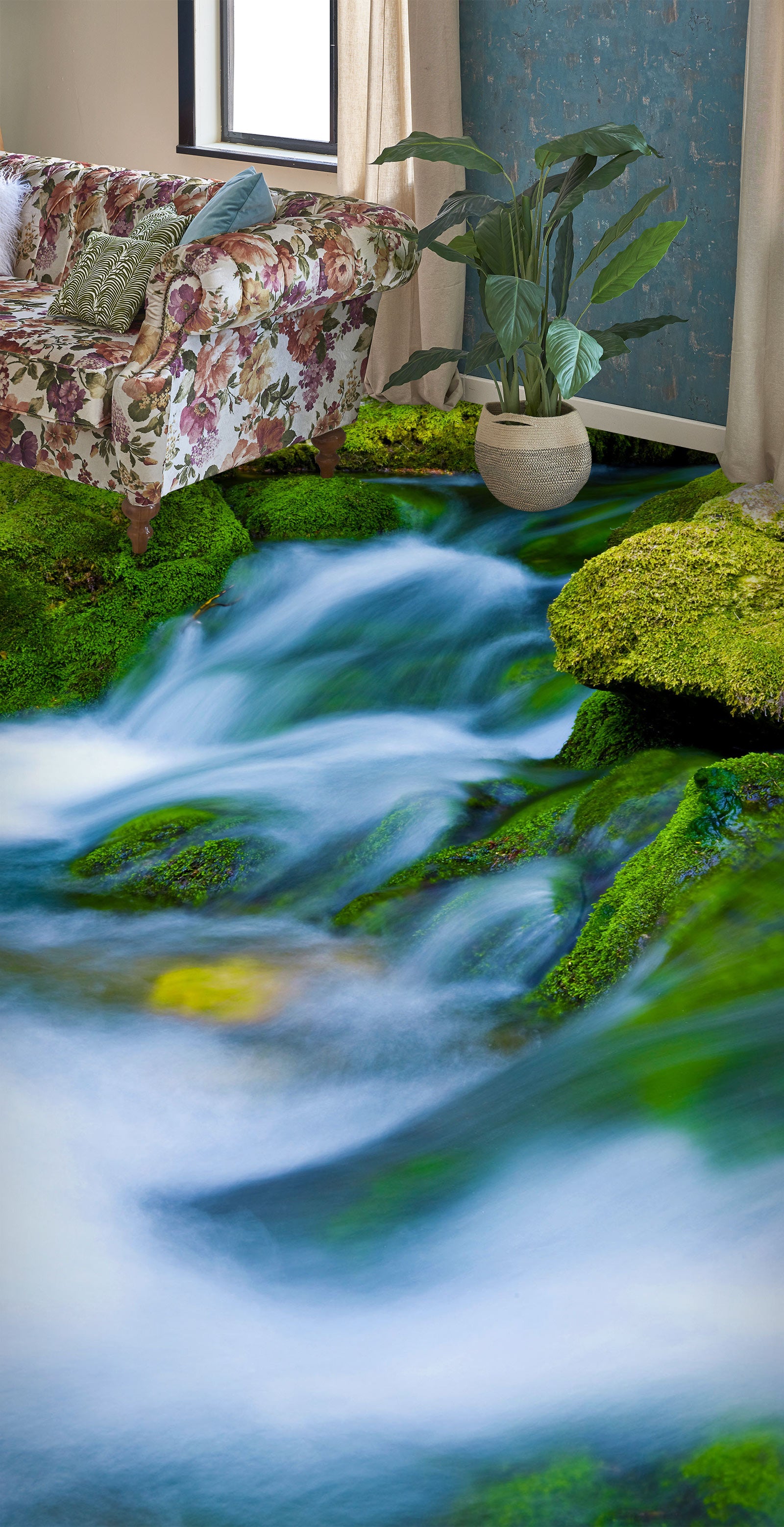 3D Rich Moss Stone 691 Floor Mural  Wallpaper Murals Rug & Mat Print Epoxy waterproof bath floor