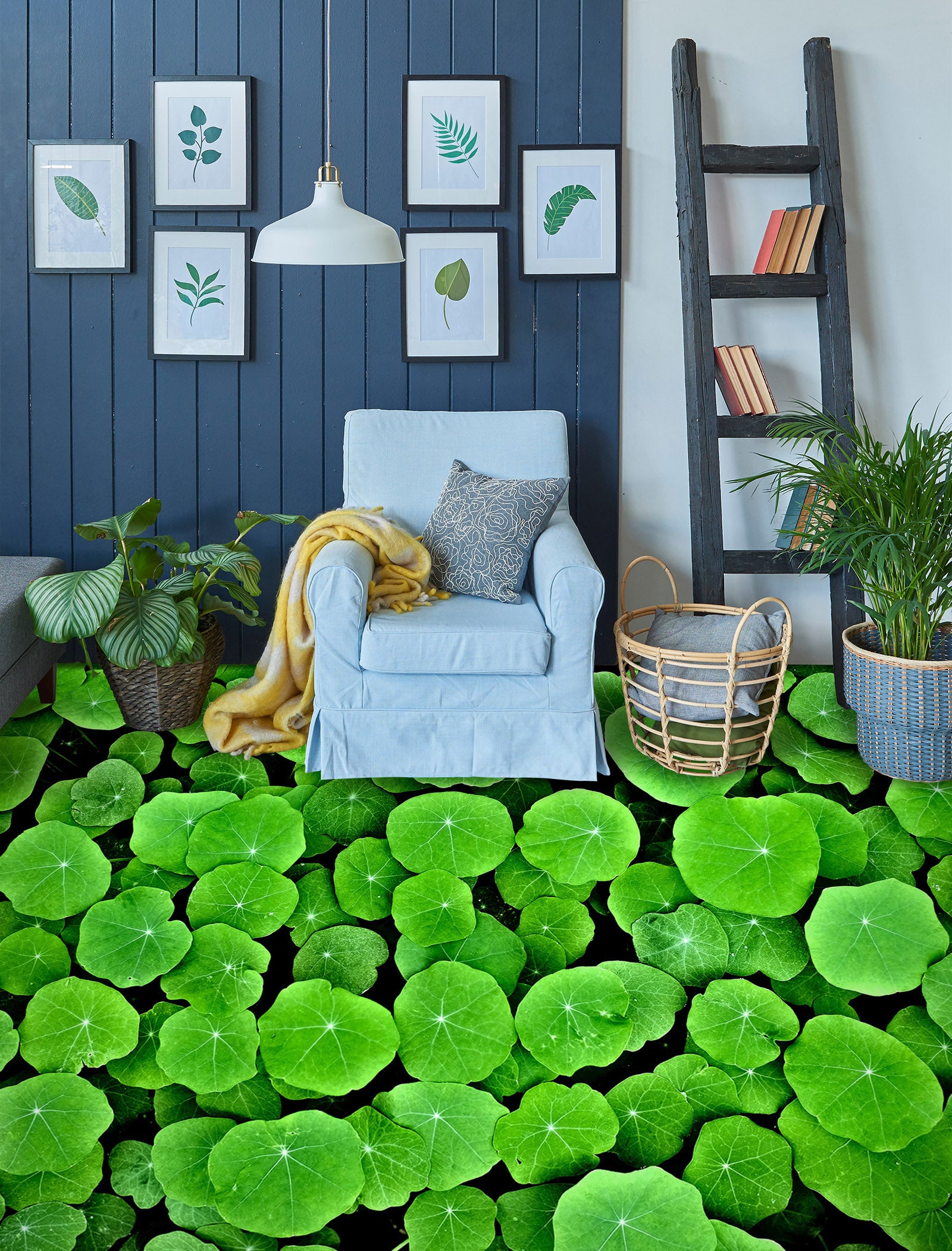 3D Green Lush Duckweed 767 Floor Mural  Wallpaper Murals Rug & Mat Print Epoxy waterproof bath floor