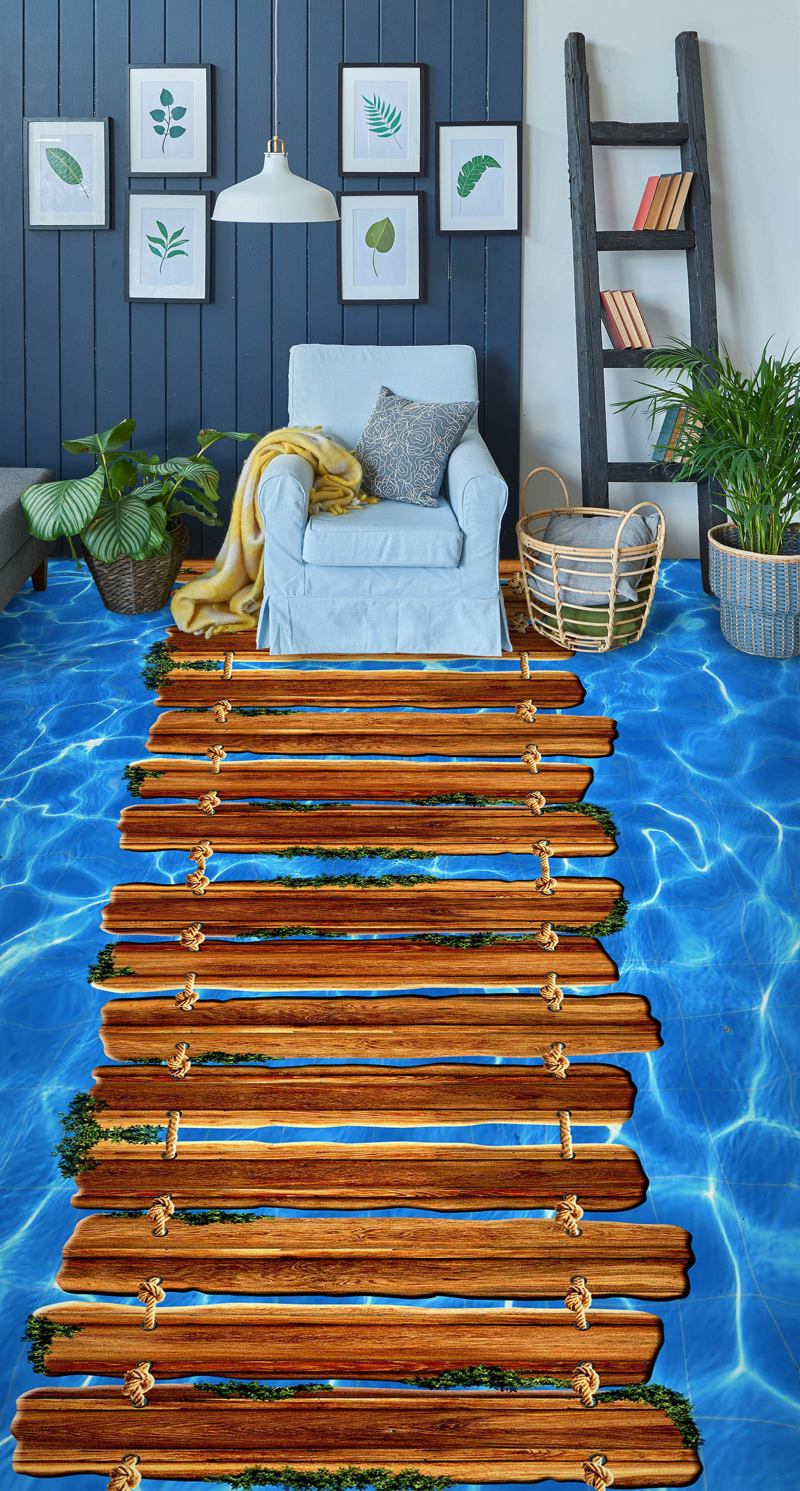 3D Wooden Bridge Art 280 Floor Mural  Wallpaper Murals Rug & Mat Print Epoxy waterproof bath floor