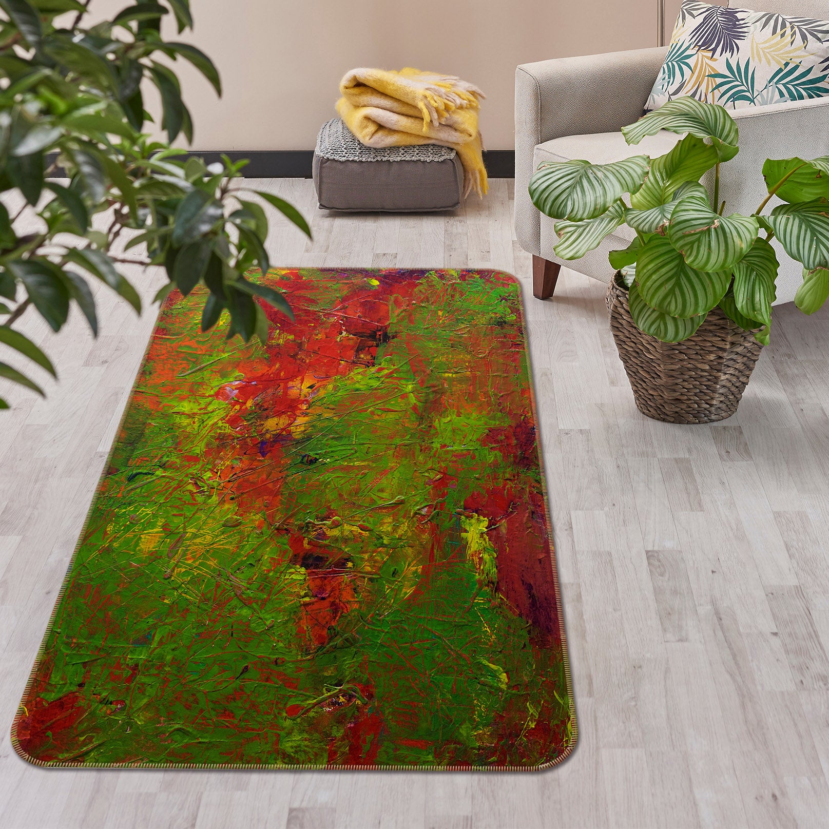 3D Forest Maple Leaf 1021 Allan P. Friedlander Rug Non Slip Rug Mat