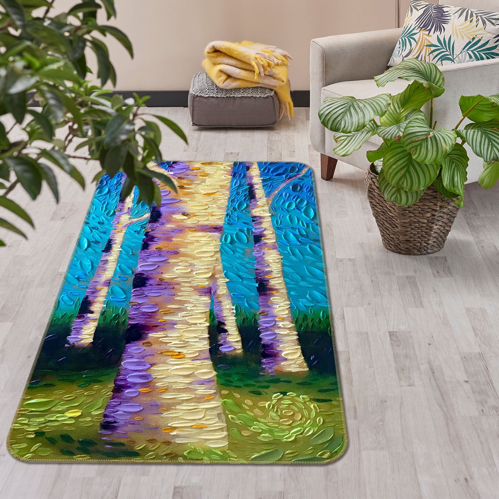 3D Garden Mystery Panel 1027 Dena Tollefson Rug Non Slip Rug Mat