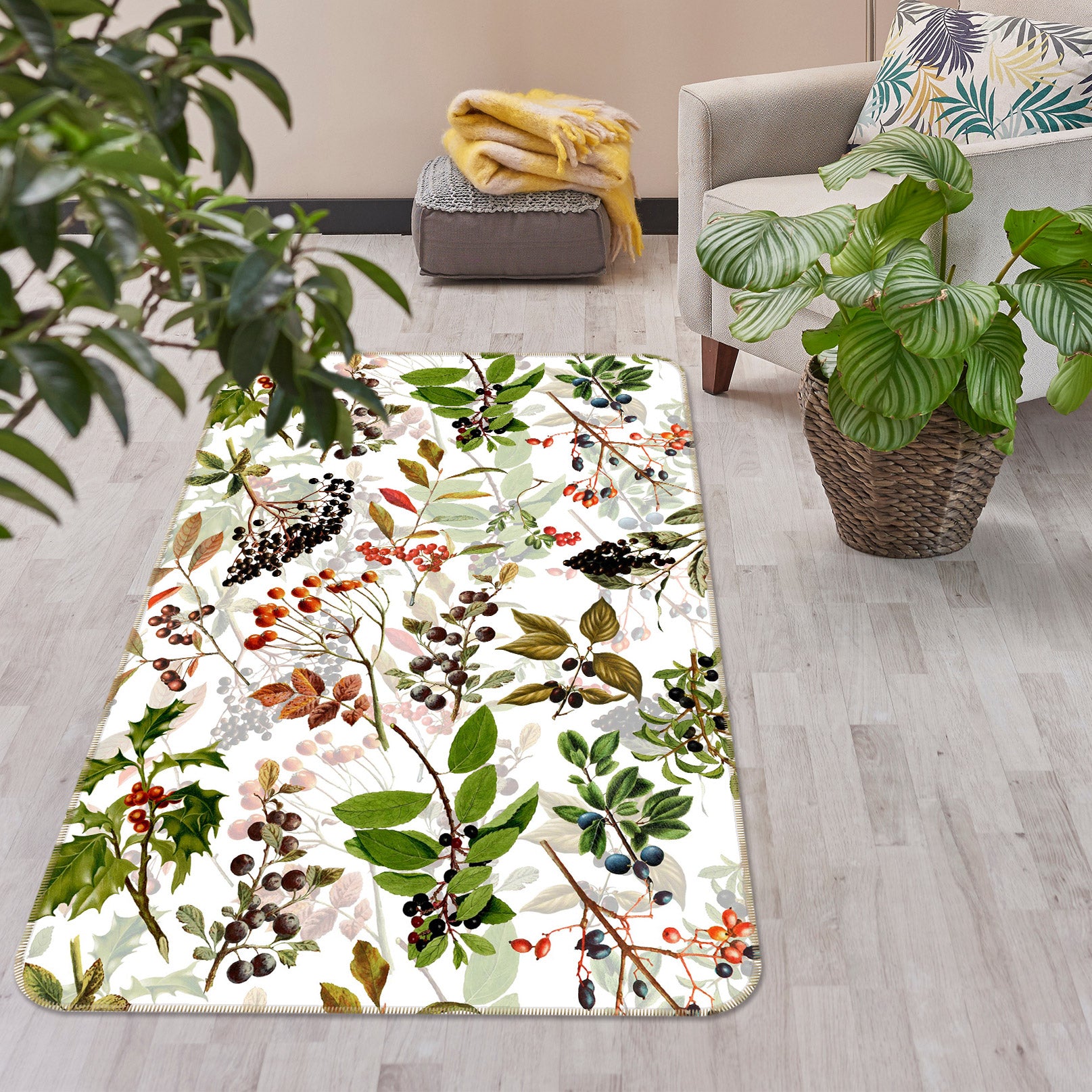 3D Small Fruit 171 Uta Naumann Rug Non Slip Rug Mat
