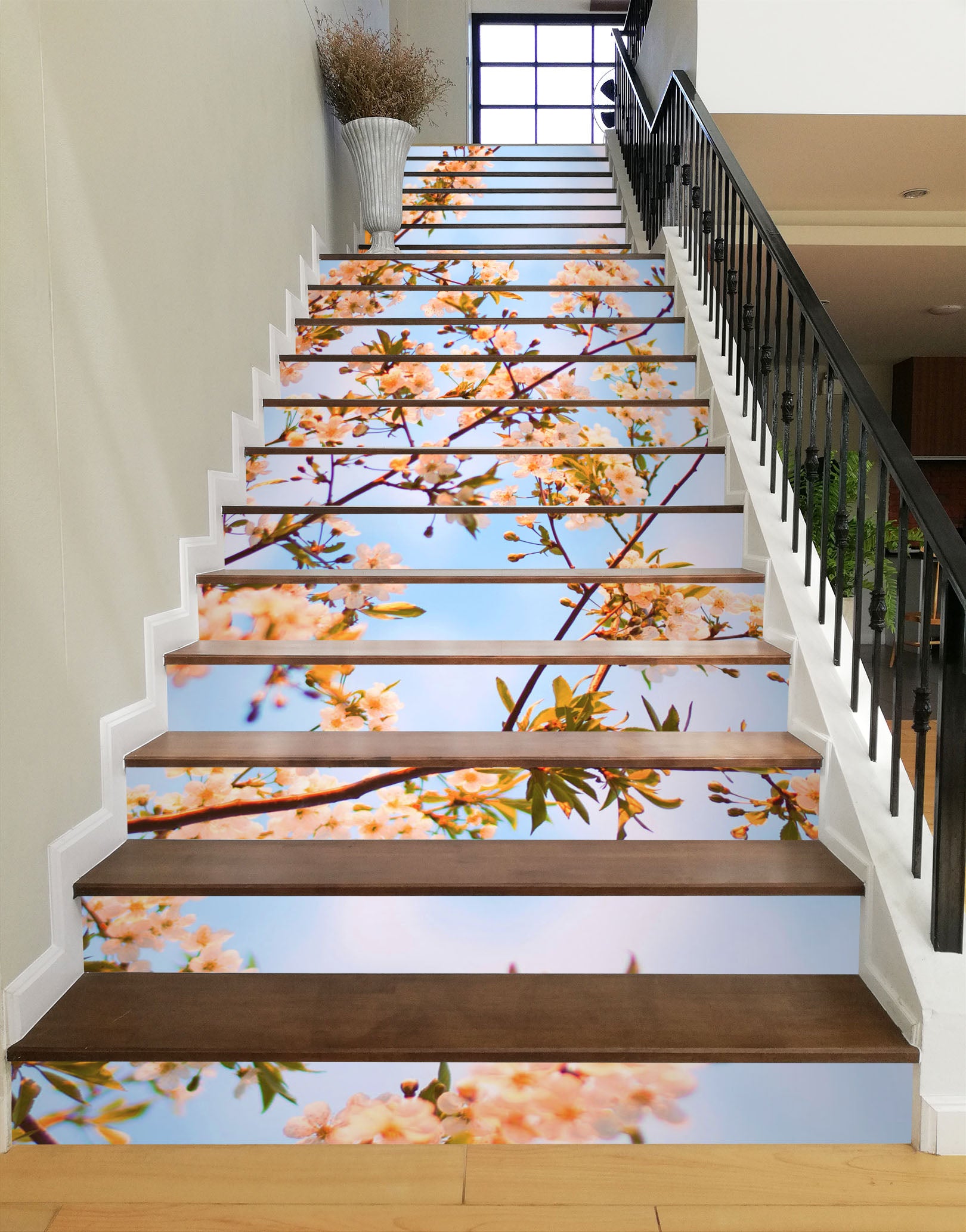 3D Pretty Flowers In Spring 634 Stair Risers
