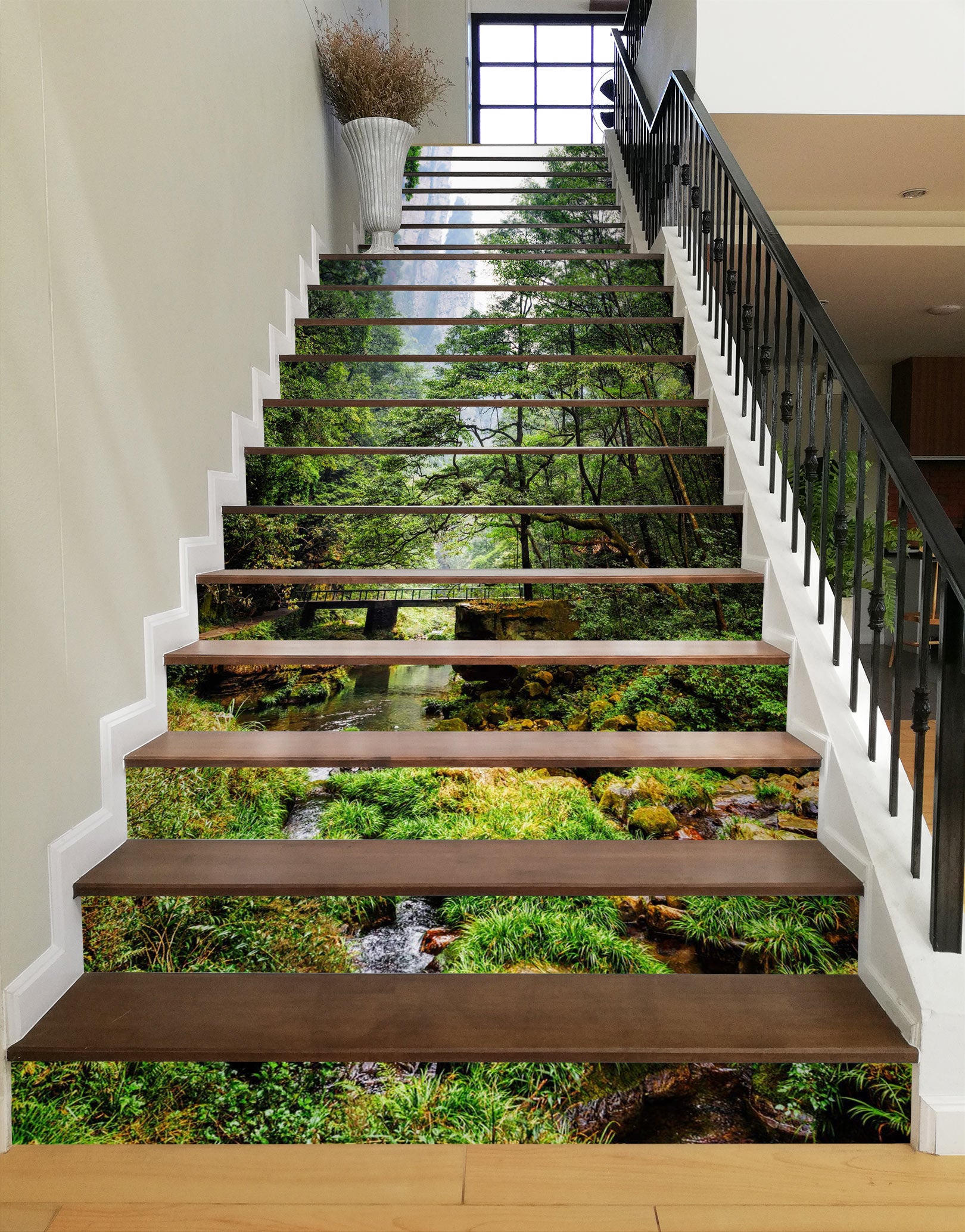 3D Cascading Greenery 272 Stair Risers