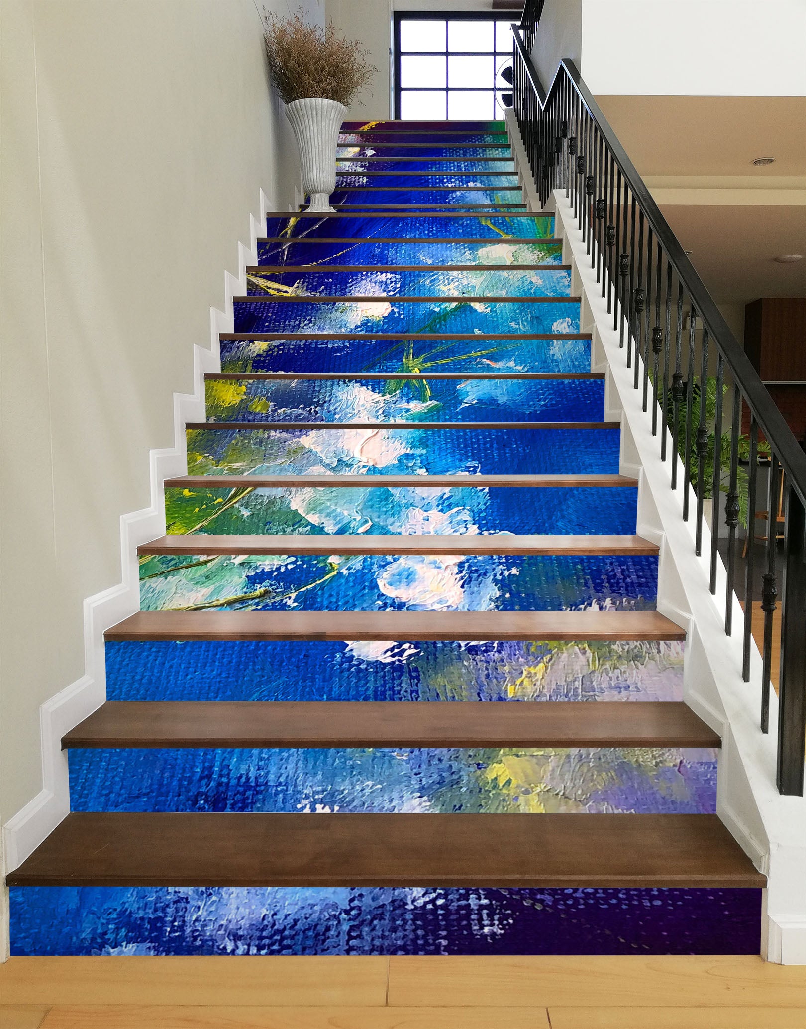 3D Blue Painting 2031 Skromova Marina Stair Risers