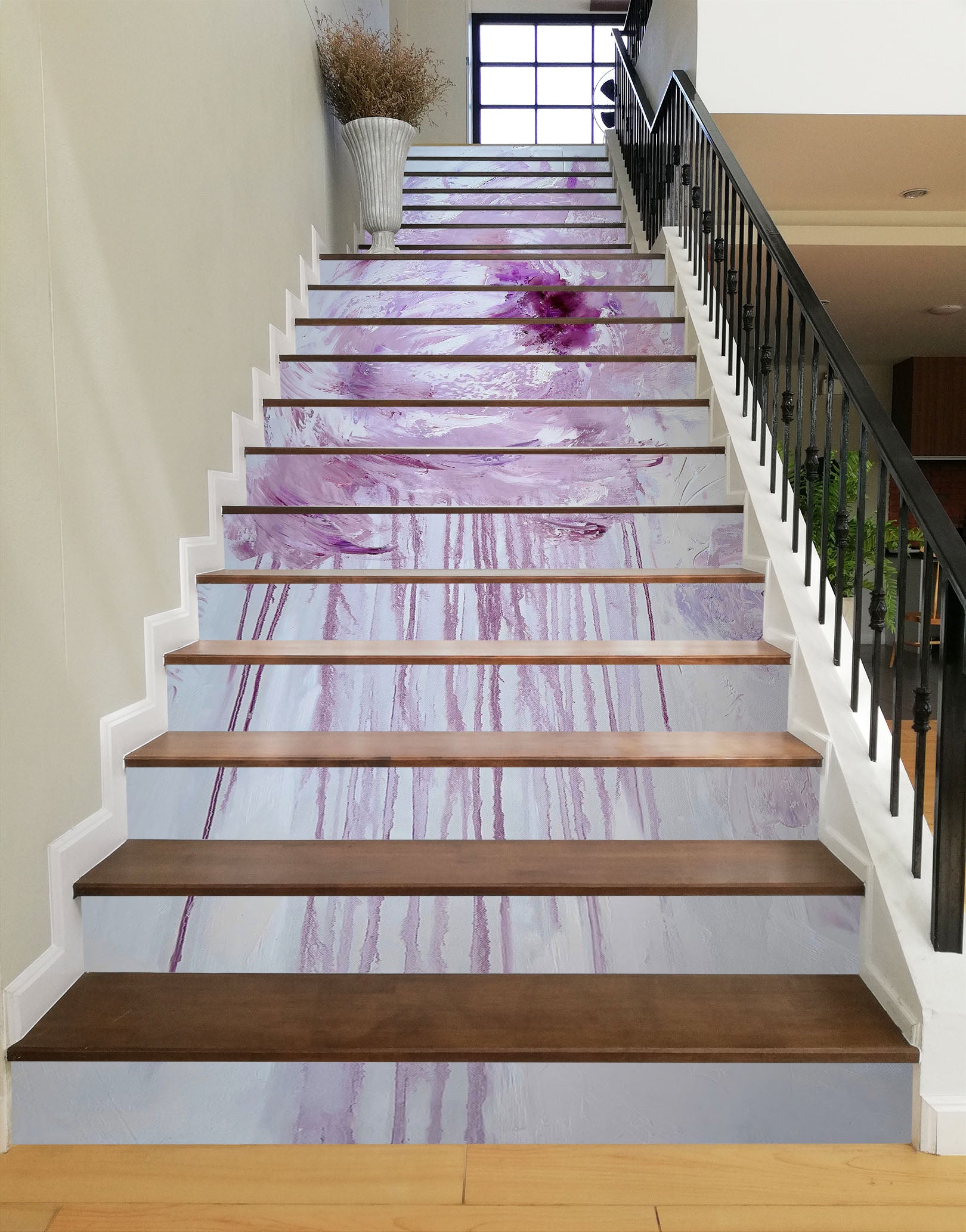 3D Watercolor Flower 3911 Skromova Marina Stair Risers