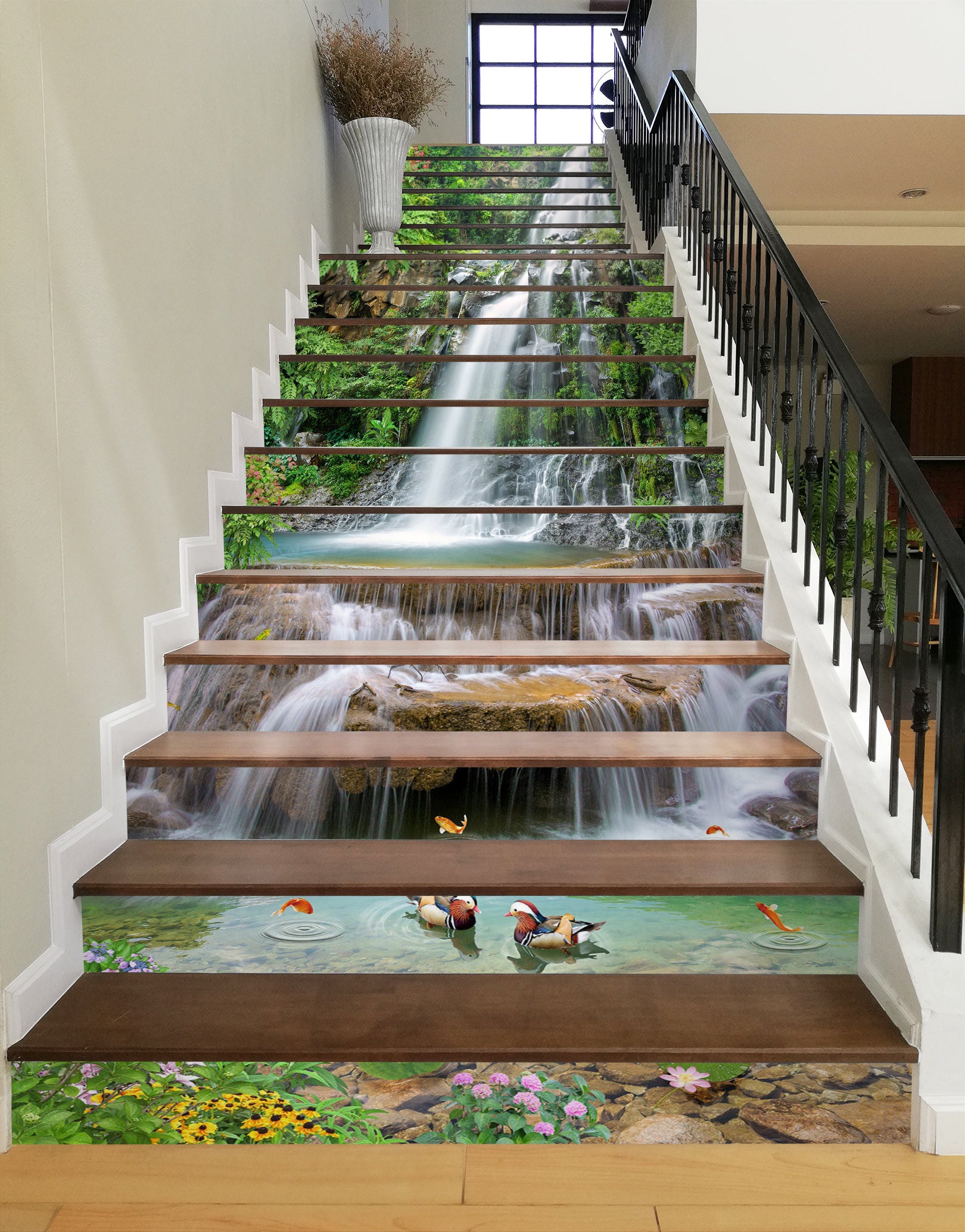 3D Ducks And Goldfish 060 Stair Risers