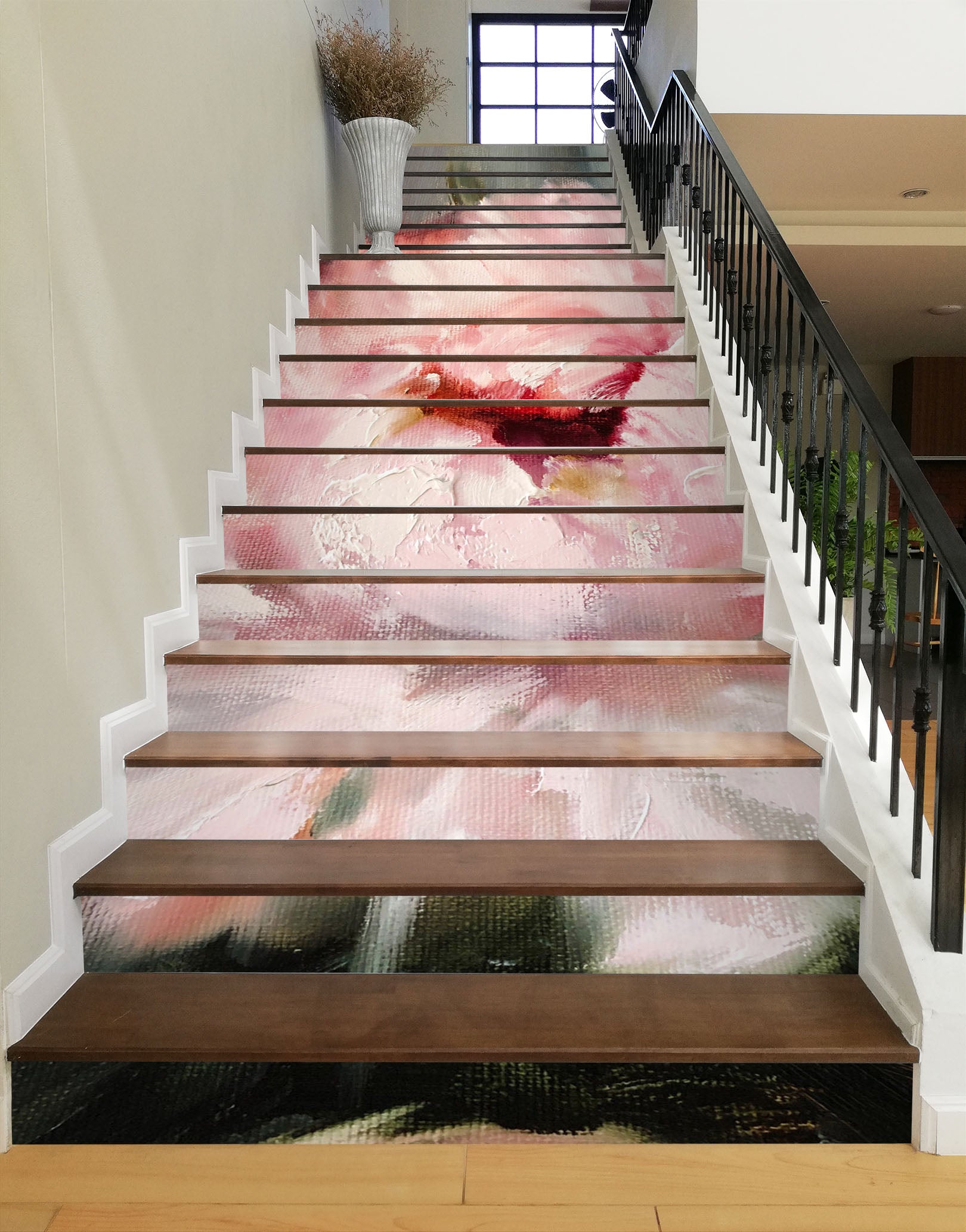 3D Pink Flower 2198 Skromova Marina Stair Risers