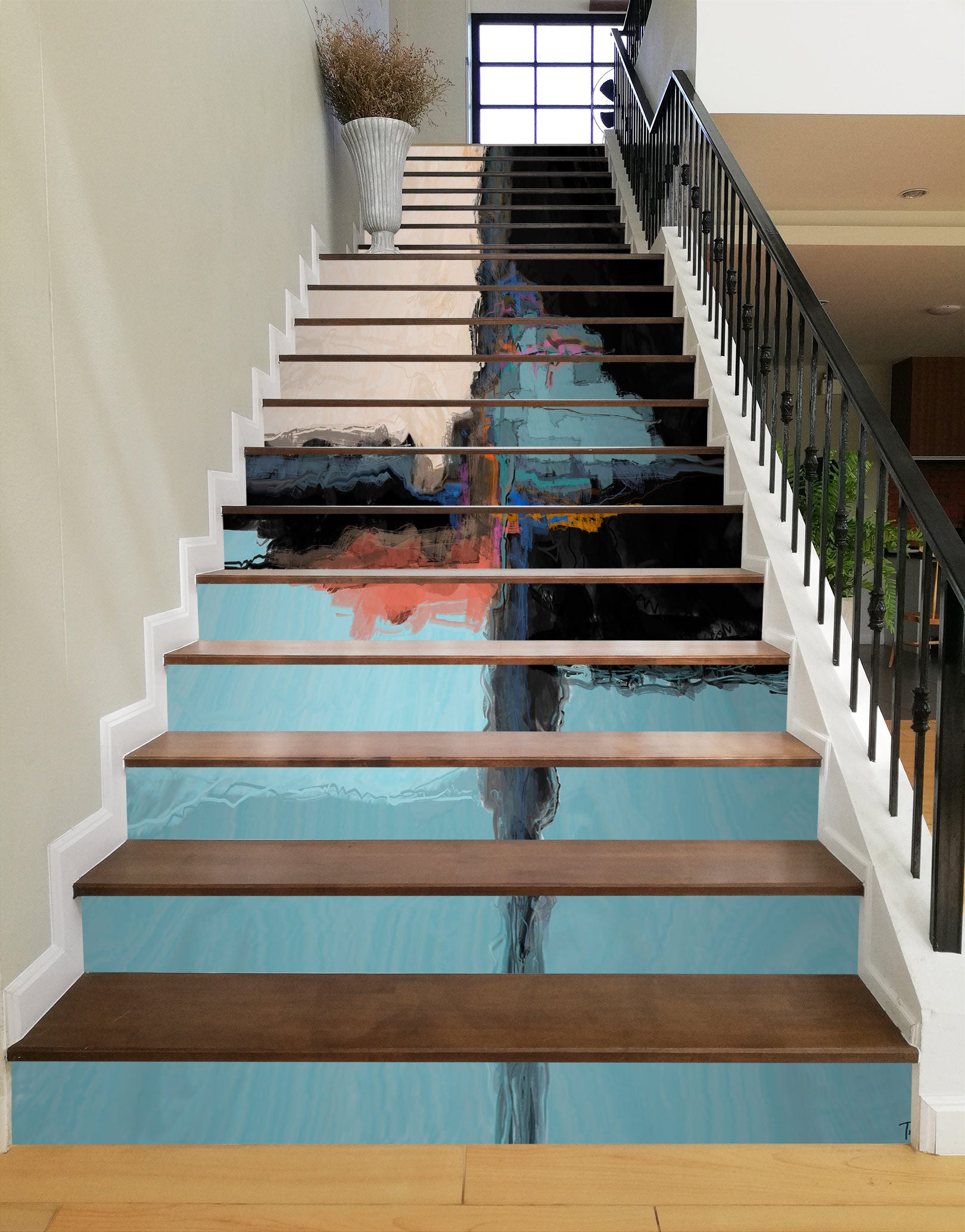 3D Ink Water Droplets 396 Michael Tienhaara Stair Risers