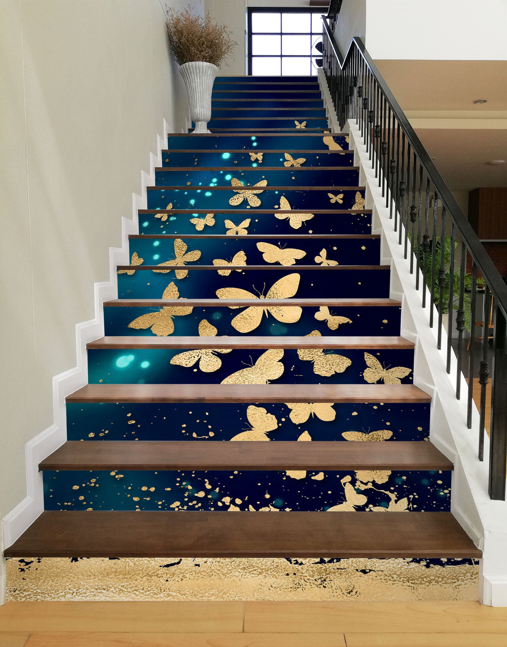 3D Golden Cure Butterfly 587 Stair Risers