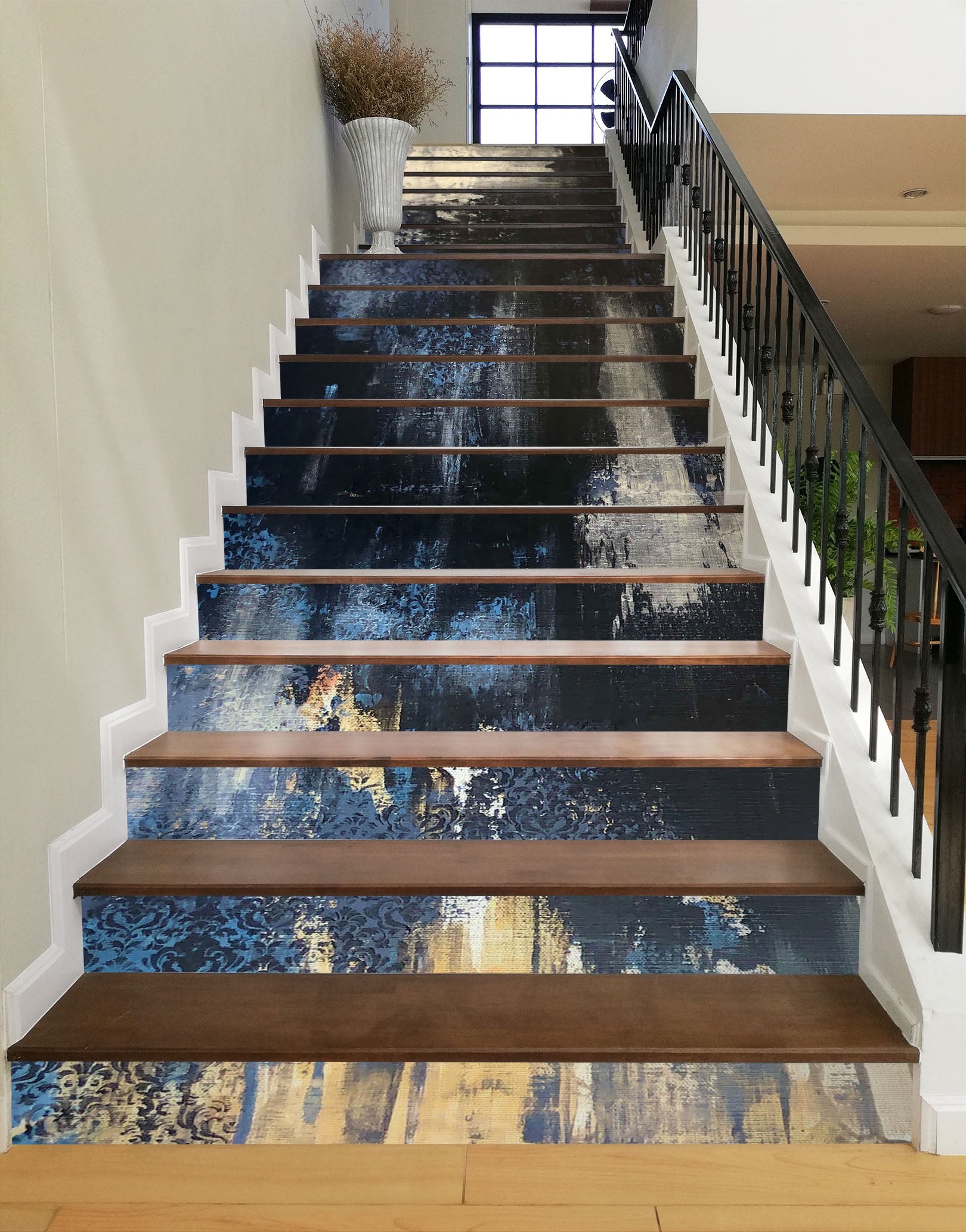 3D Ink Wash Painting 826 Skromova Marina Stair Risers
