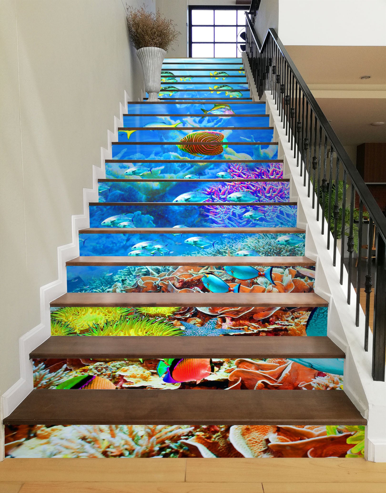 3D Ocean Colorful Coral 96189 Adrian Chesterman Stair Risers