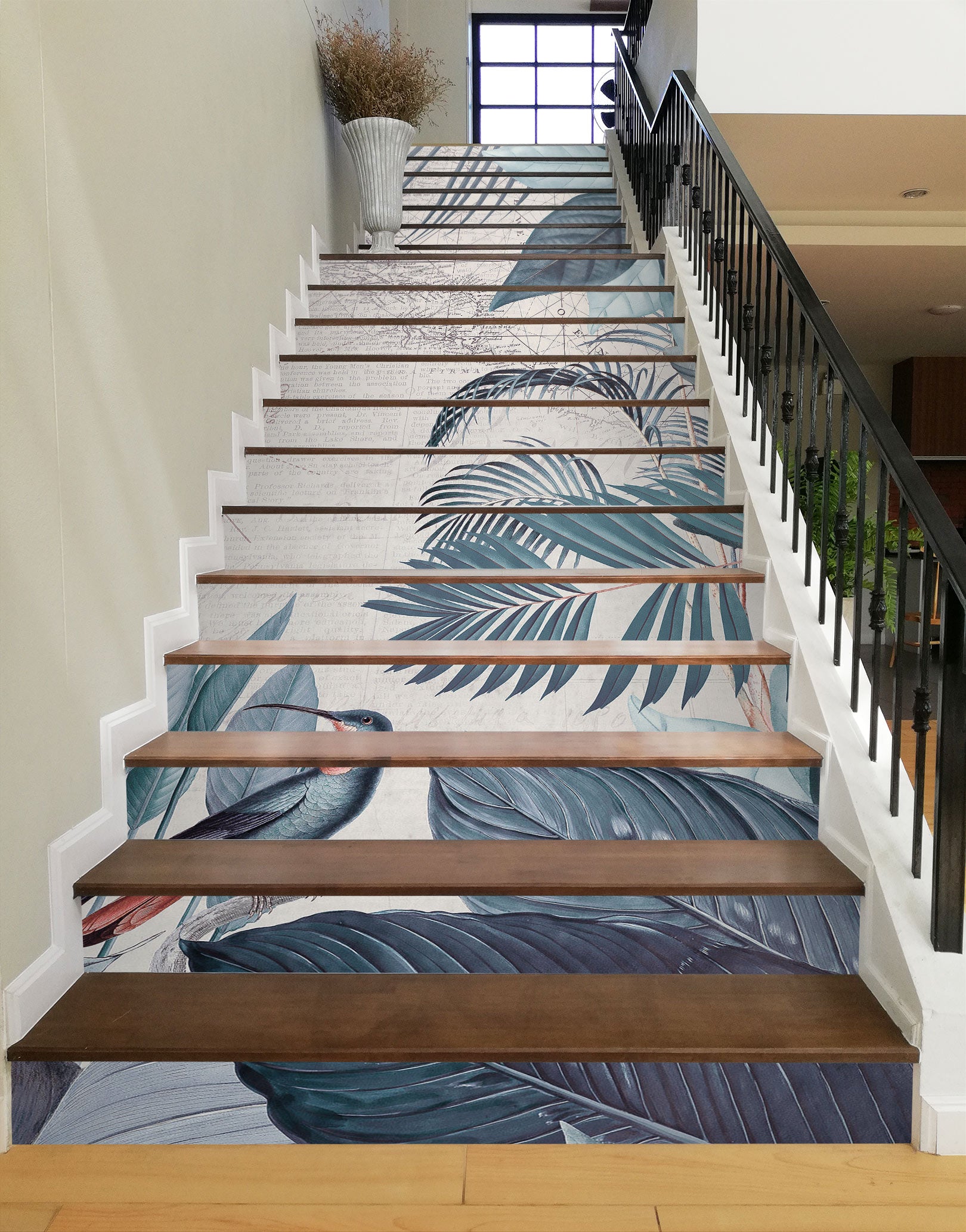 3D Bird Jungle Pattern 104102 Andrea Haase Stair Risers