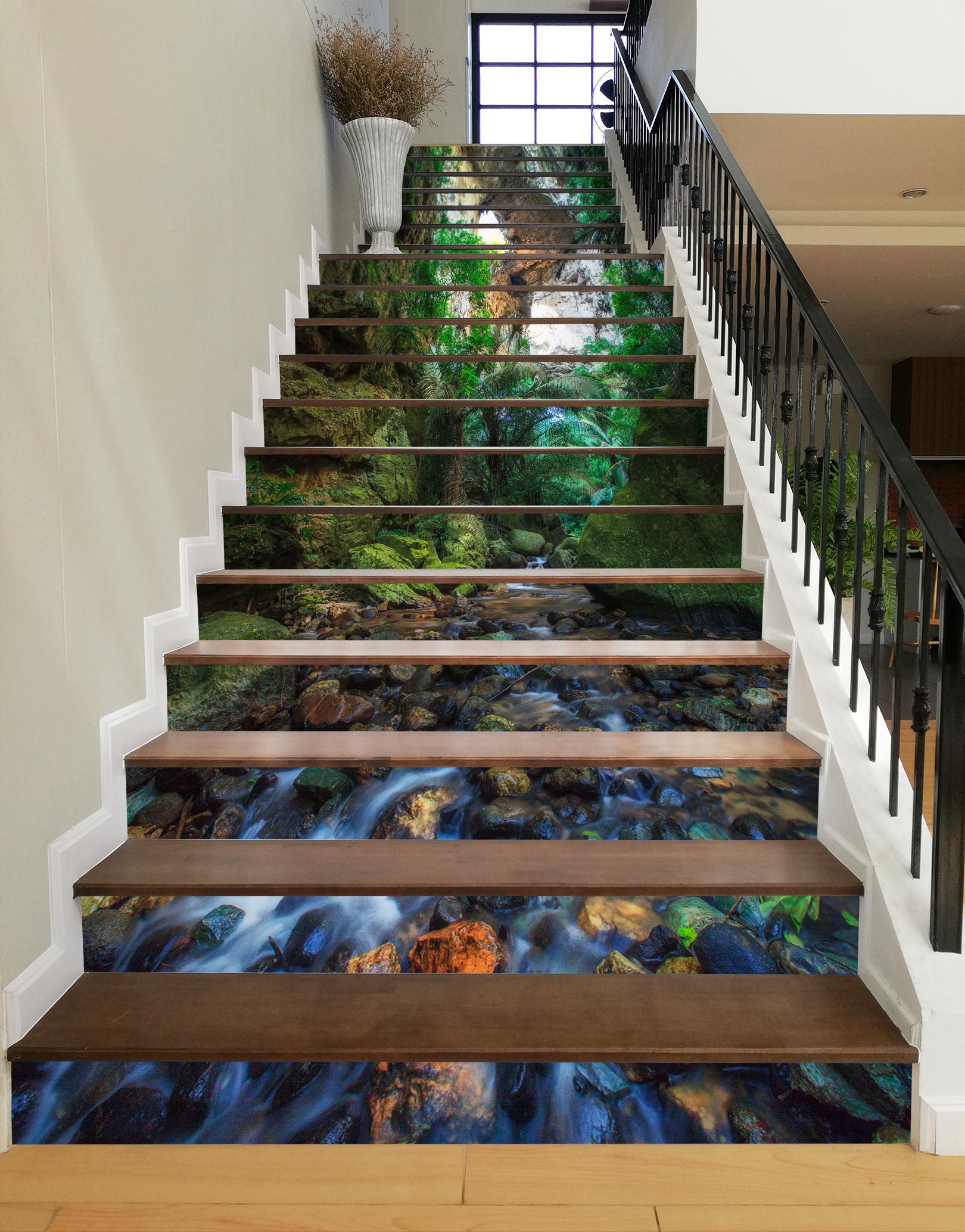 3D Bleak Deep Woods 366 Stair Risers