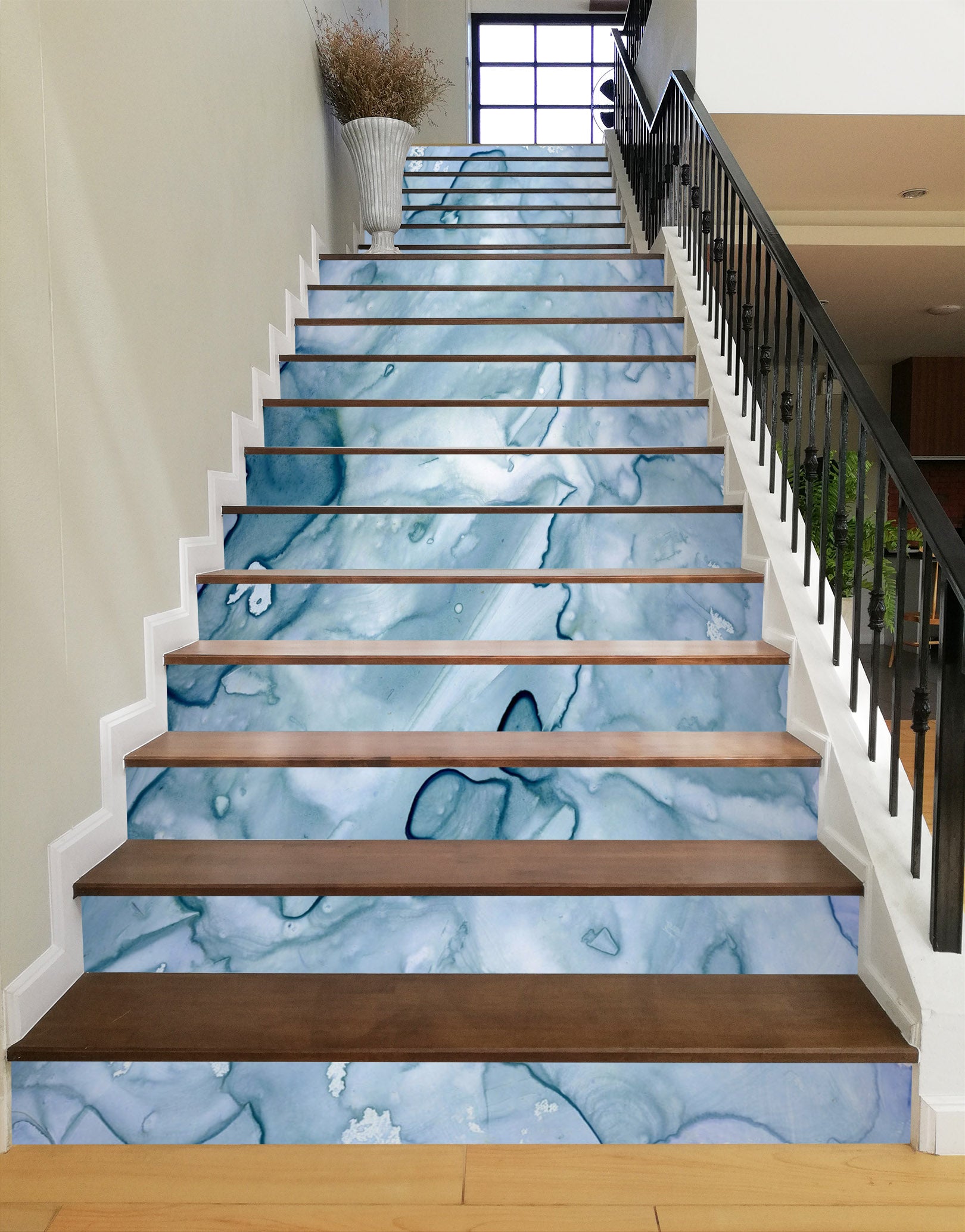 3D Light Blue Transparent 540 Stair Risers