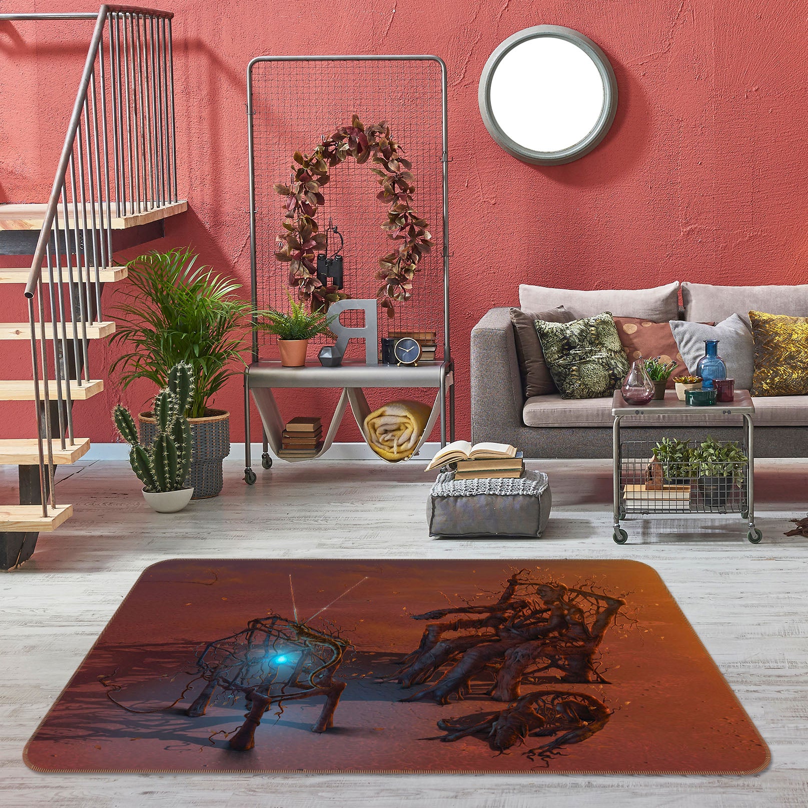 3D Remote 1096 Vincent Hie Rug Non Slip Rug Mat